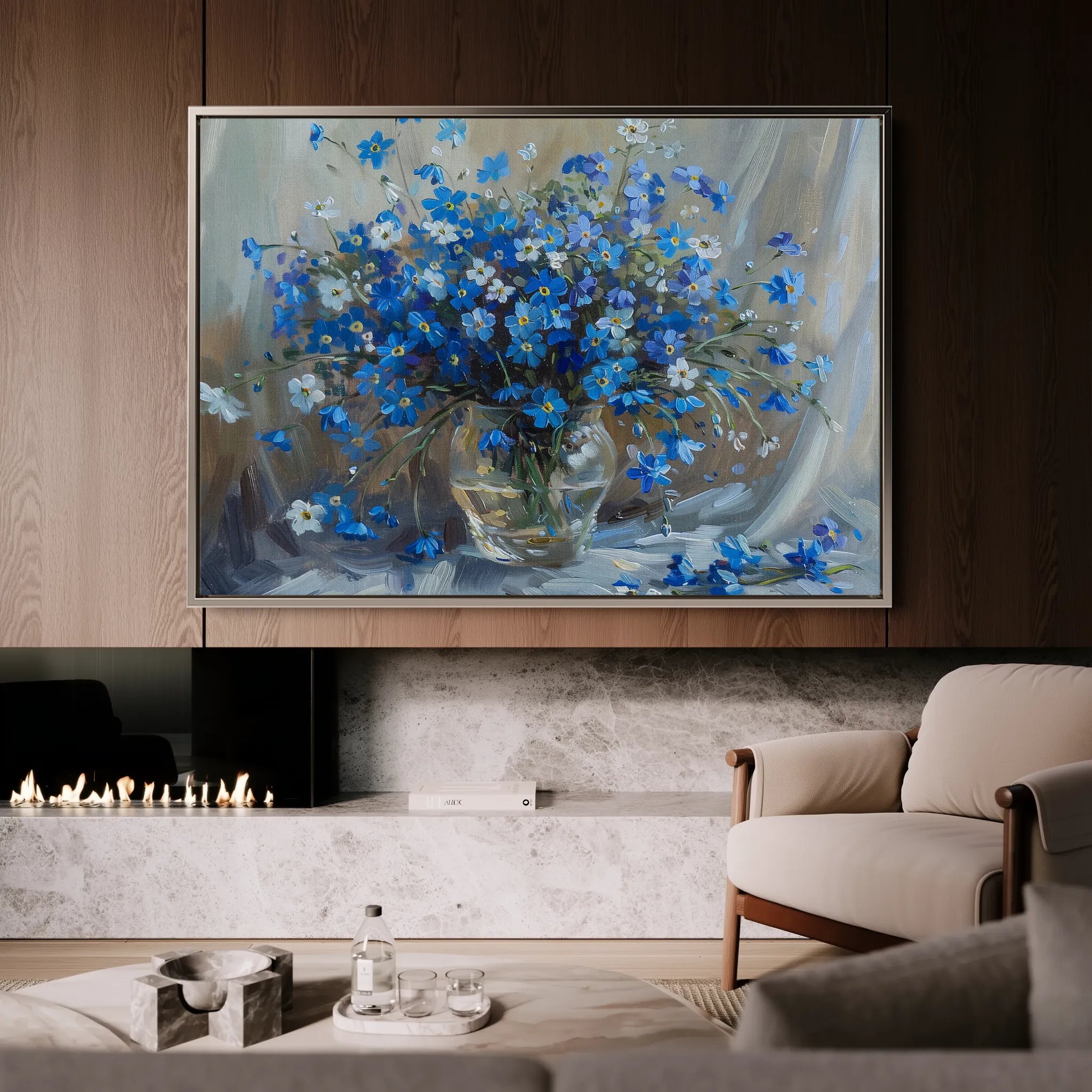 Floral Canvas Wall Art WAD881-F 90 x 60 cm / Stretched on hidden frame