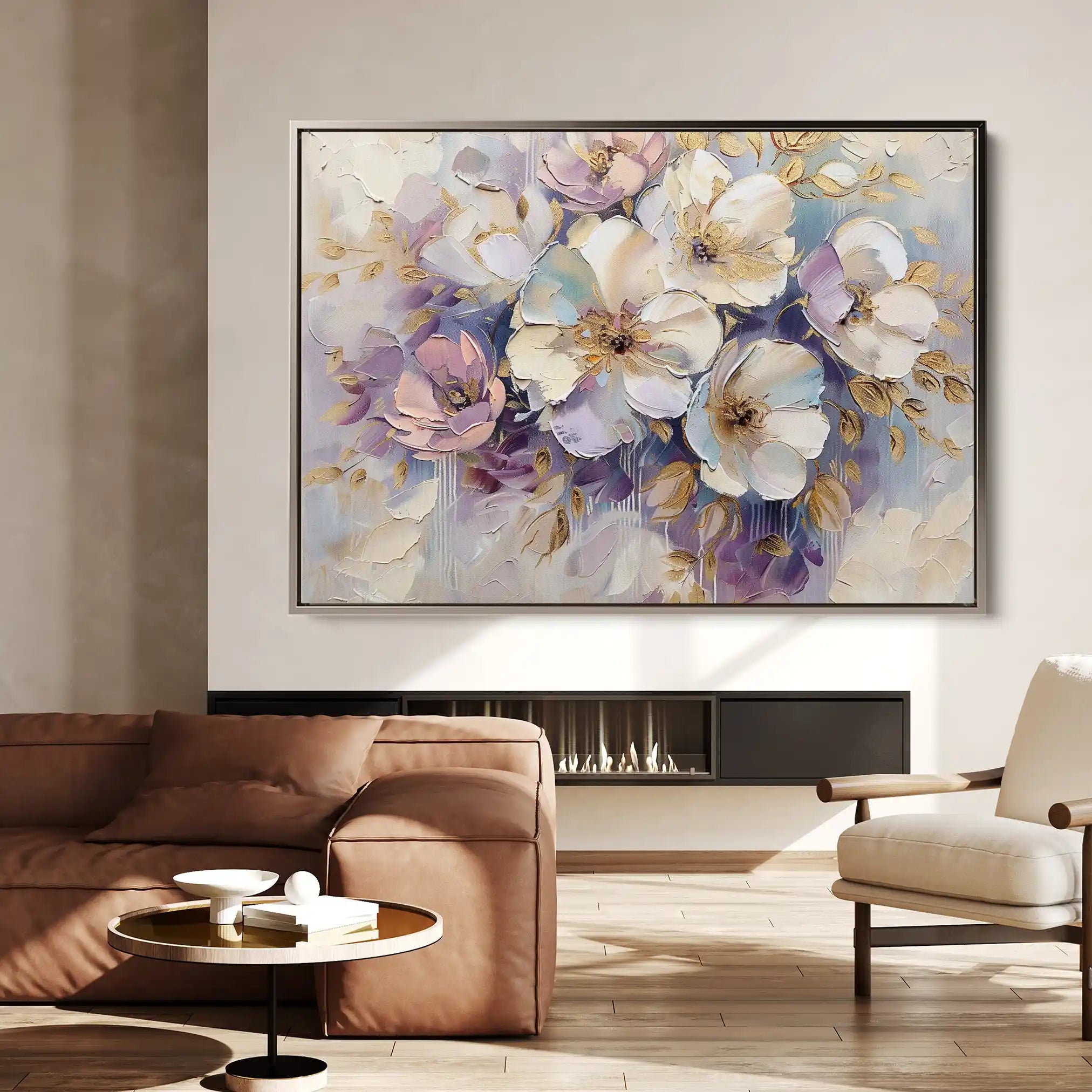 Floral Canvas Wall Art WAD884-F 90 x 60 cm / Stretched on hidden frame