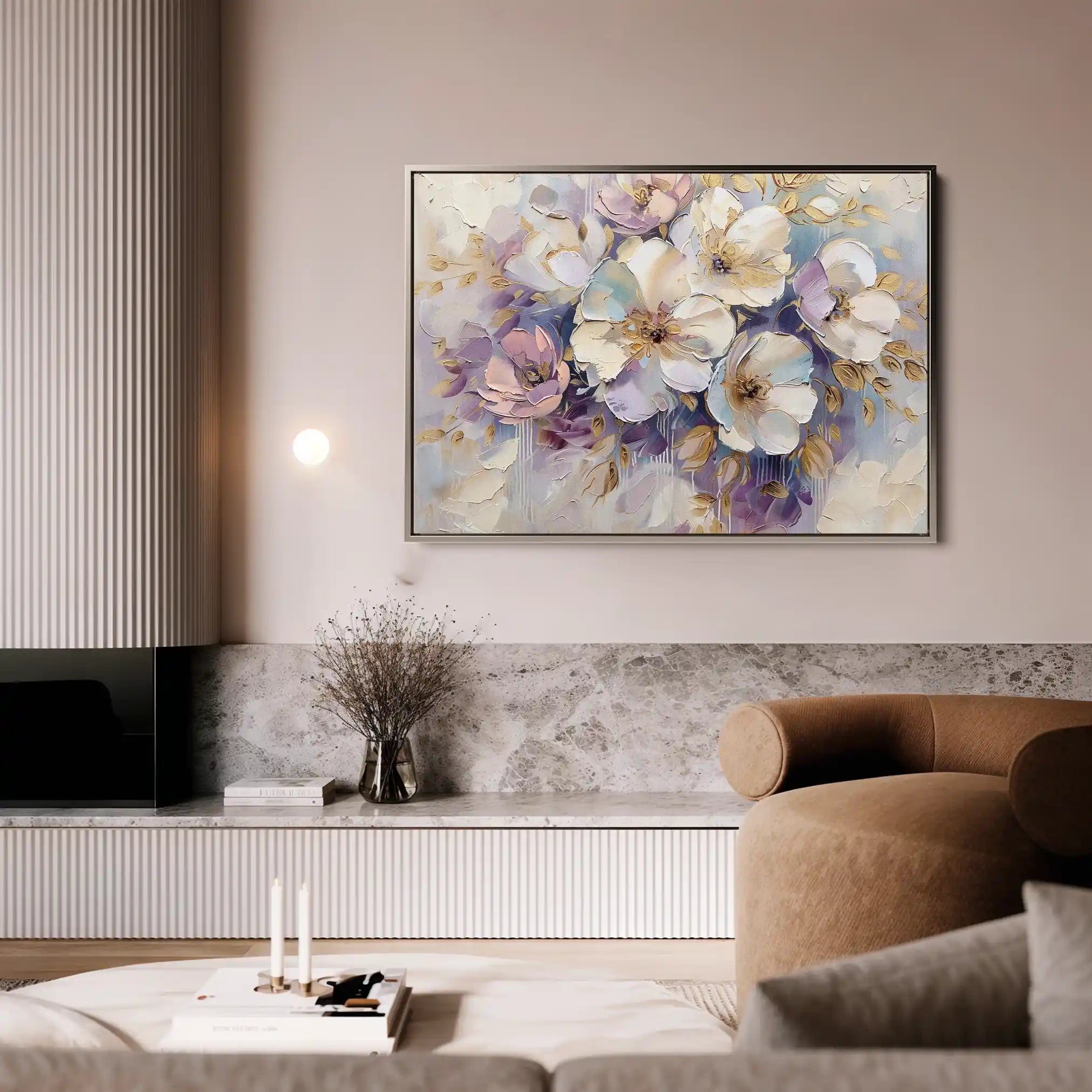 Floral Canvas Wall Art WAD884-F 90 x 60 cm / Stretched on hidden frame