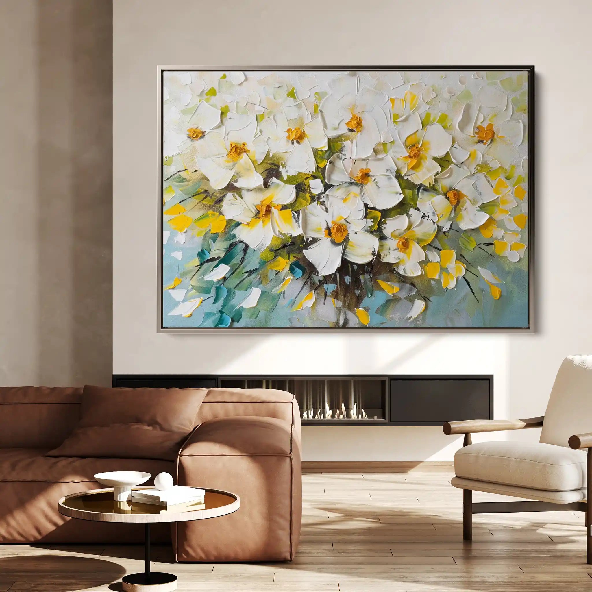Floral Canvas Wall Art WAD885-F 90 x 60 cm / Stretched on hidden frame