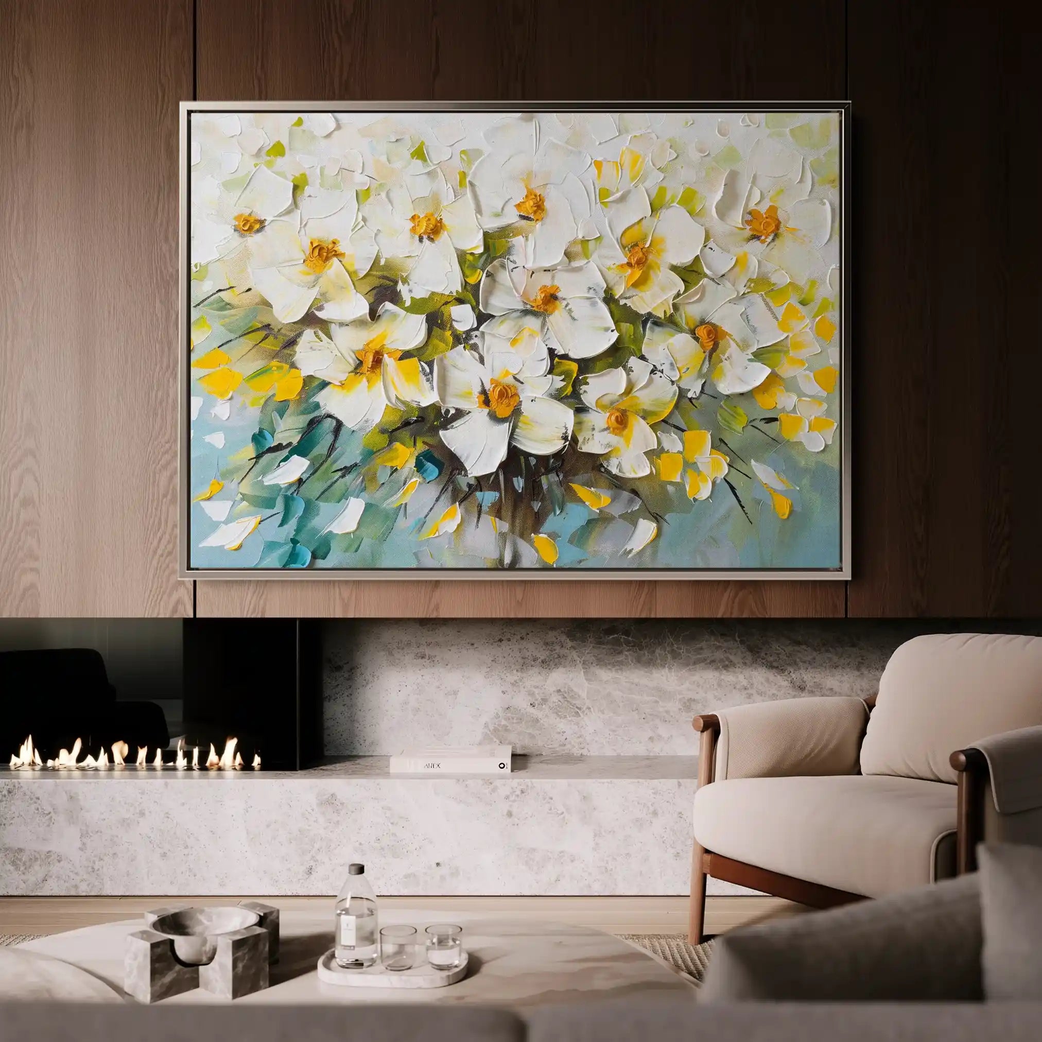 Floral Canvas Wall Art WAD885-F 90 x 60 cm / Stretched on hidden frame