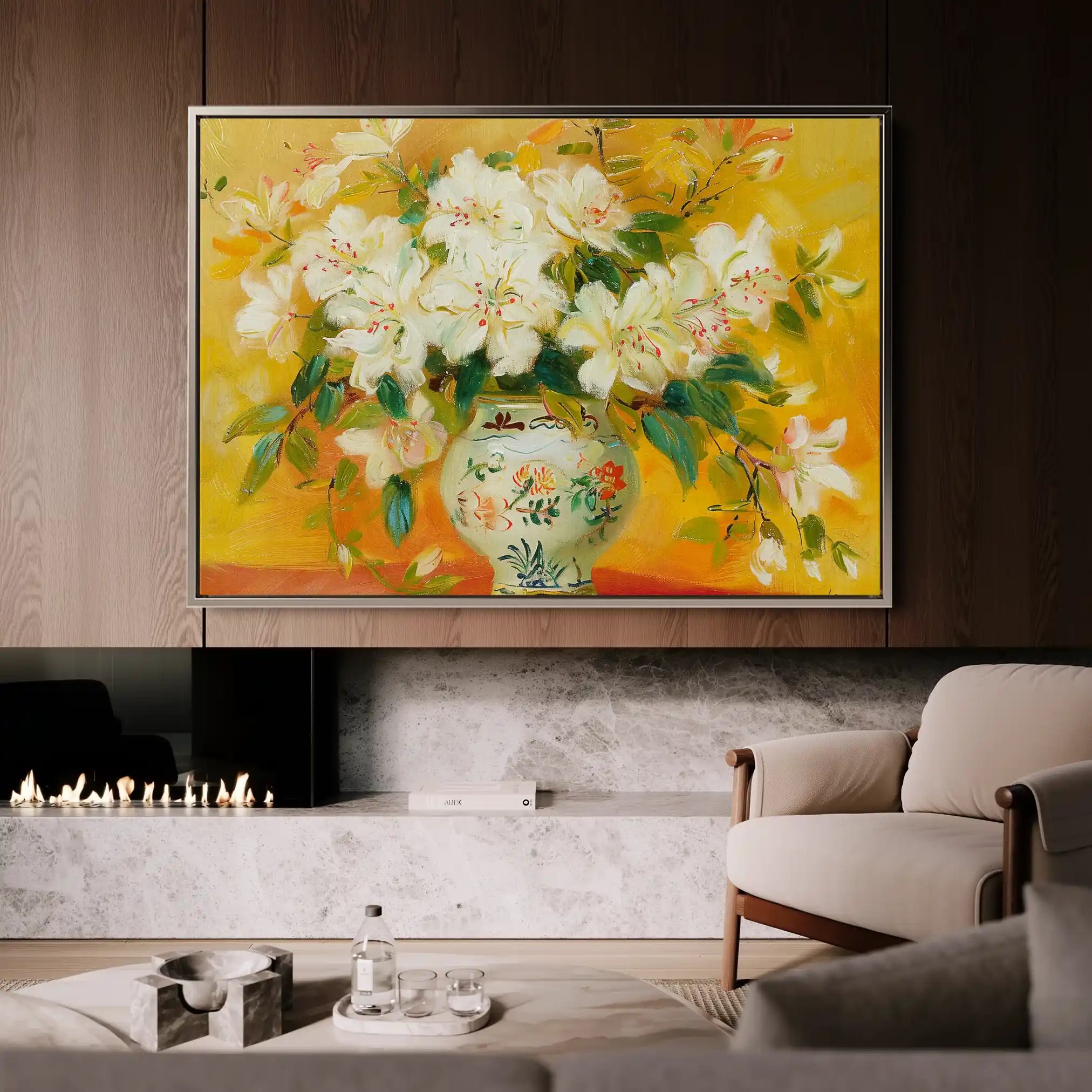 Floral Canvas Wall Art WAD886-F 90 x 60 cm / Stretched on hidden frame