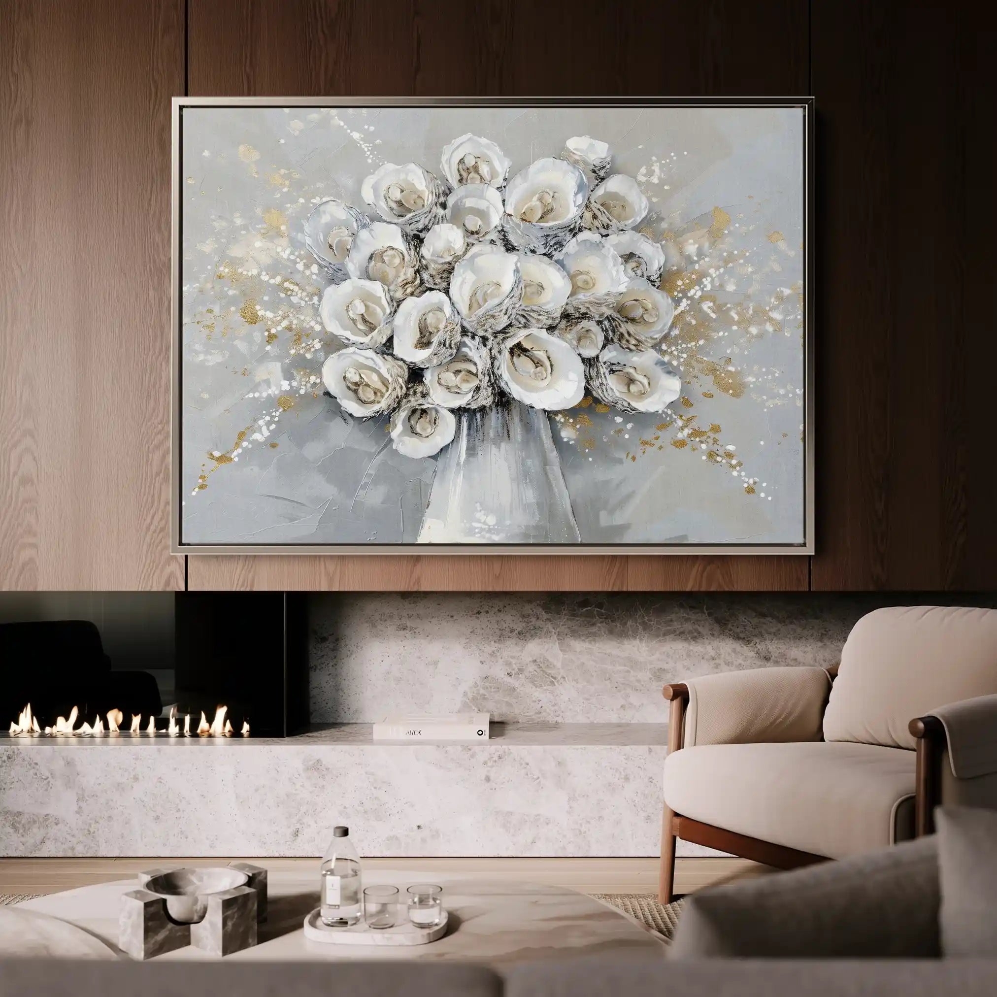Floral Canvas Wall Art WAD887-F 90 x 60 cm / Stretched on hidden frame