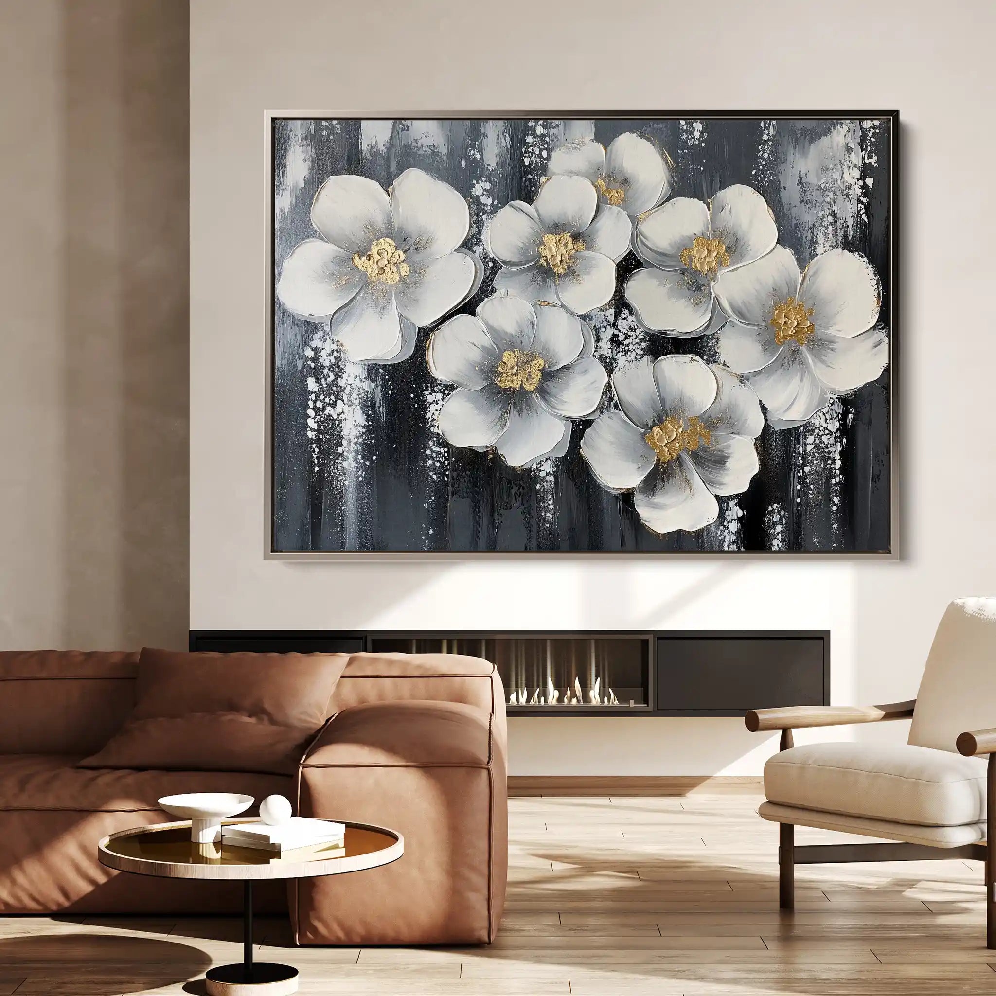 Floral Canvas Wall Art WAD890-F 90 x 60 cm / Stretched on hidden frame