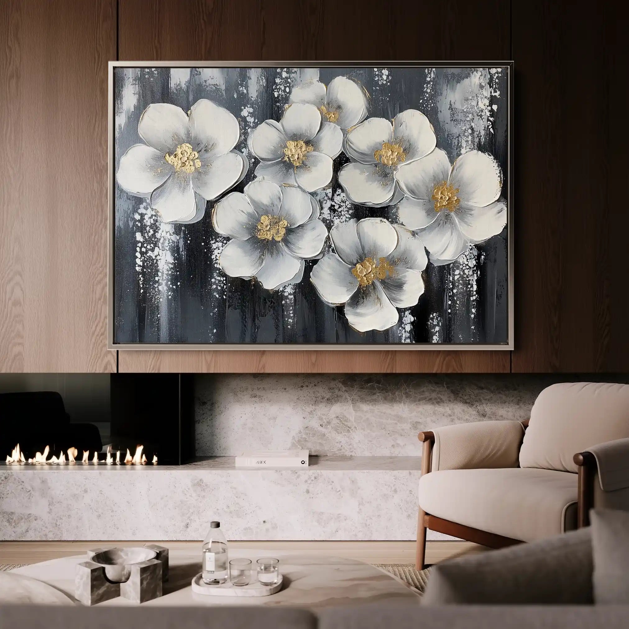 Floral Canvas Wall Art WAD890-F 90 x 60 cm / Stretched on hidden frame