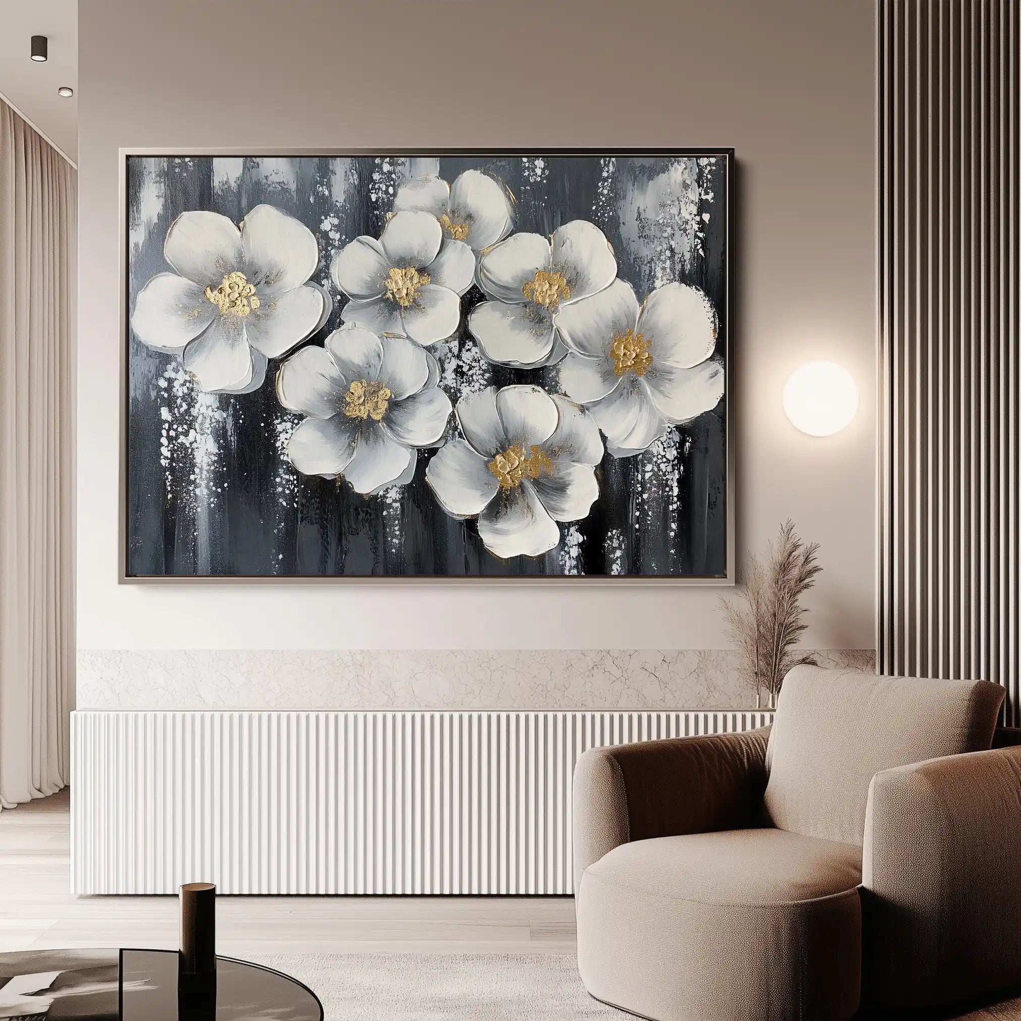 Floral Canvas Wall Art WAD890-F 90 x 60 cm / Stretched on hidden frame
