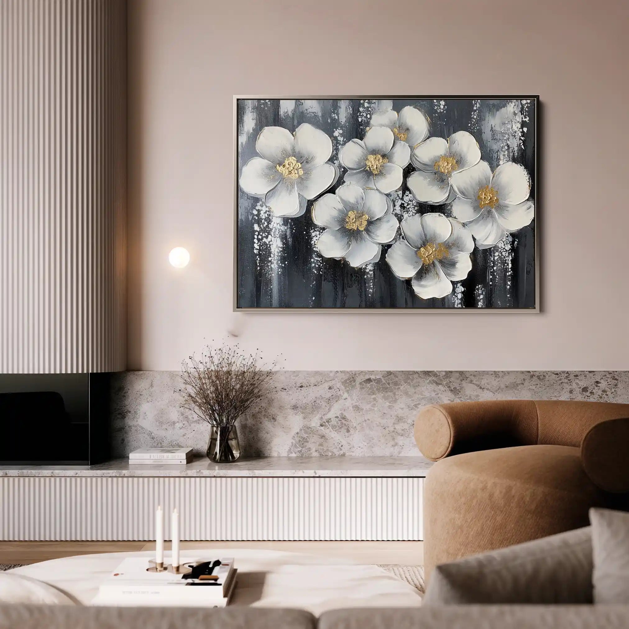 Floral Canvas Wall Art WAD890-F 90 x 60 cm / Stretched on hidden frame