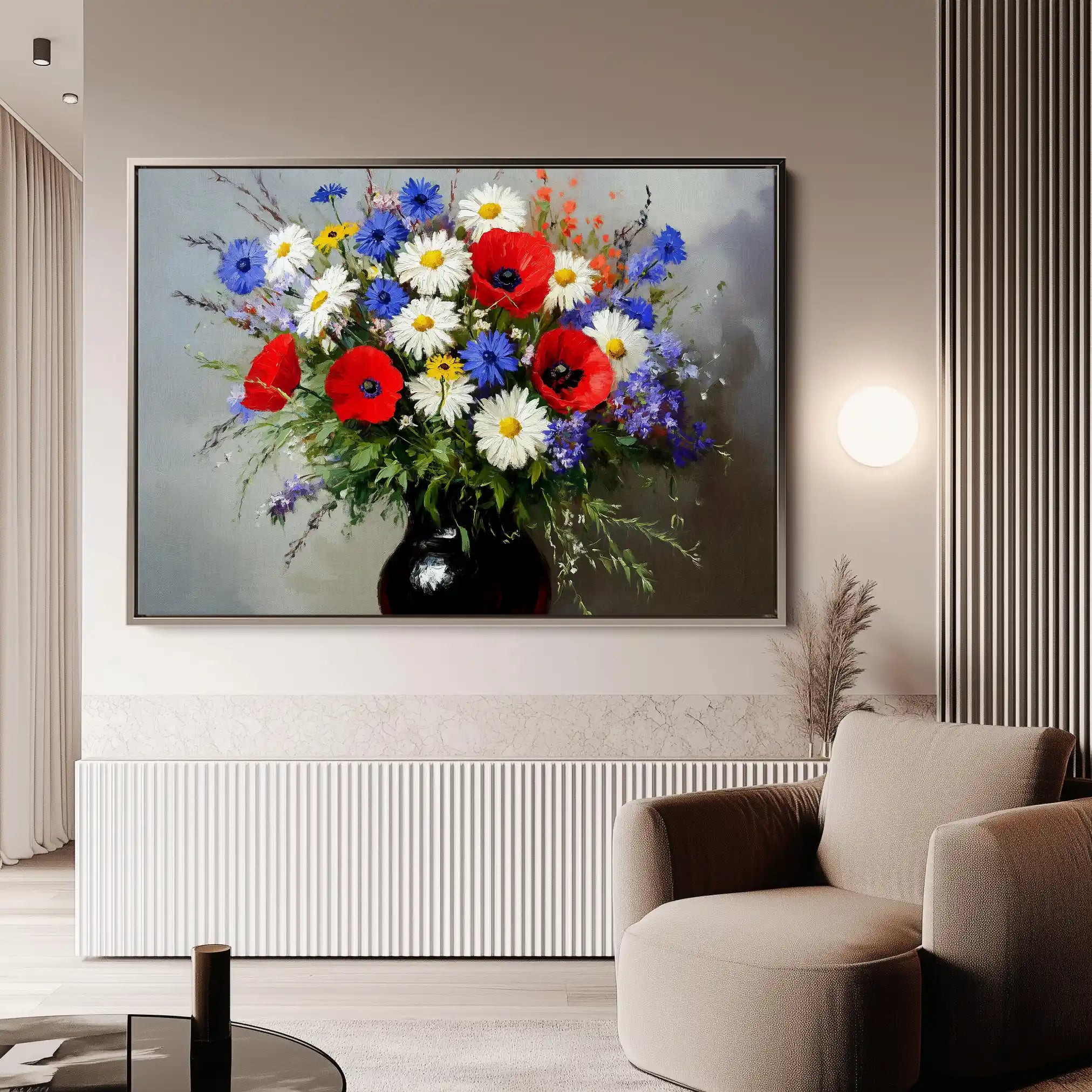 Floral Canvas Wall Art WAD893-F 90 x 60 cm / Stretched on hidden frame