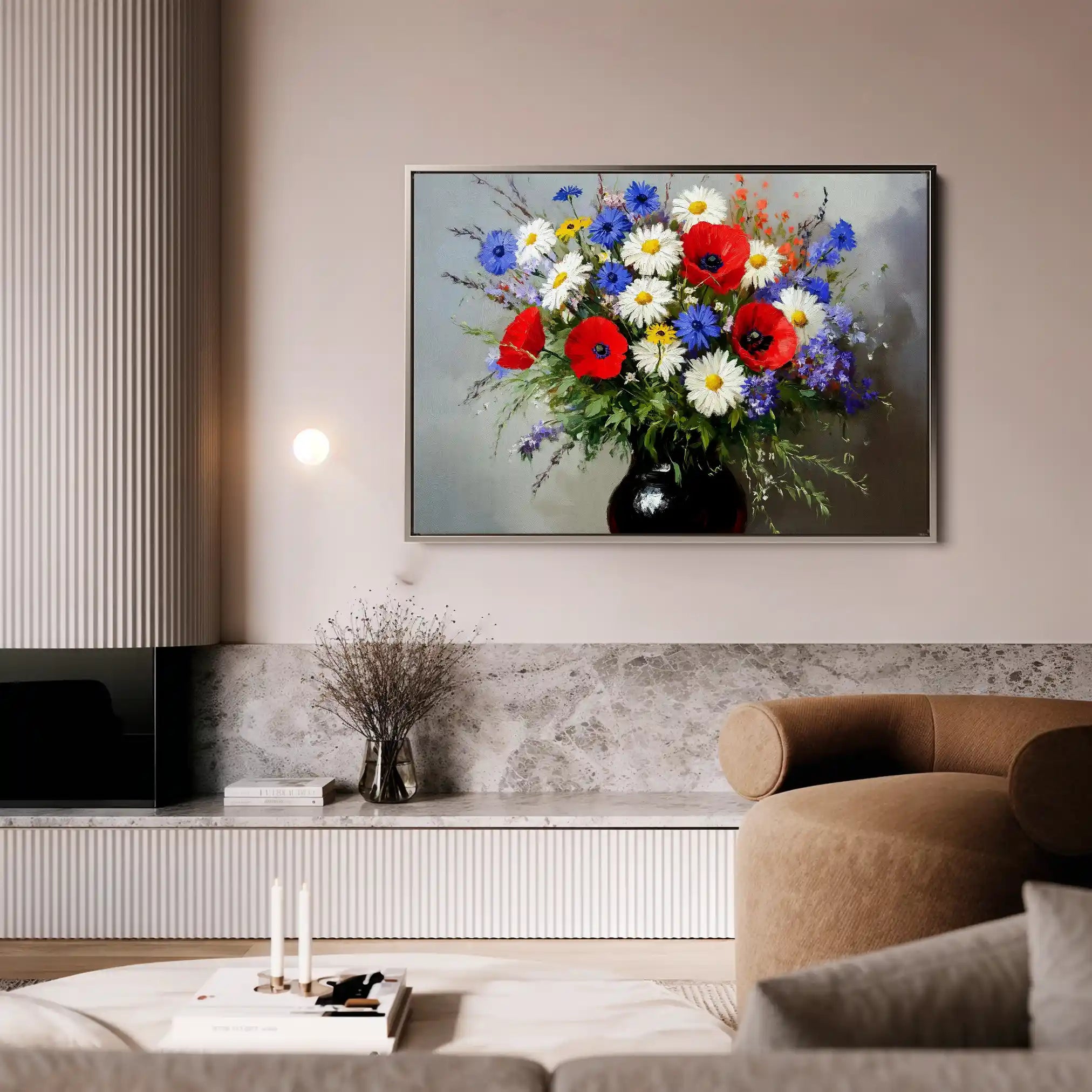 Floral Canvas Wall Art WAD893-F 90 x 60 cm / Stretched on hidden frame