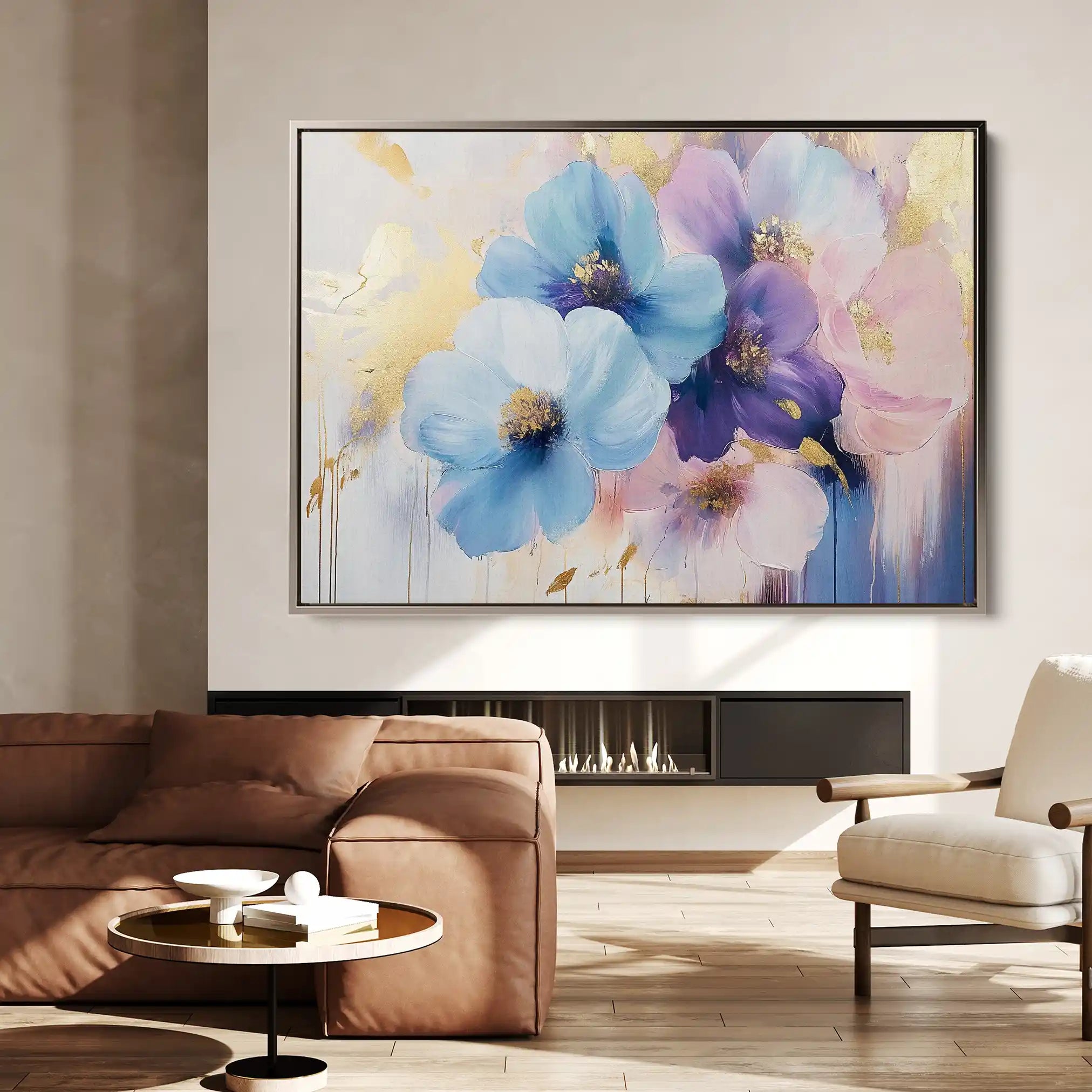 Floral Canvas Wall Art WAD894-F 90 x 60 cm / Stretched on hidden frame