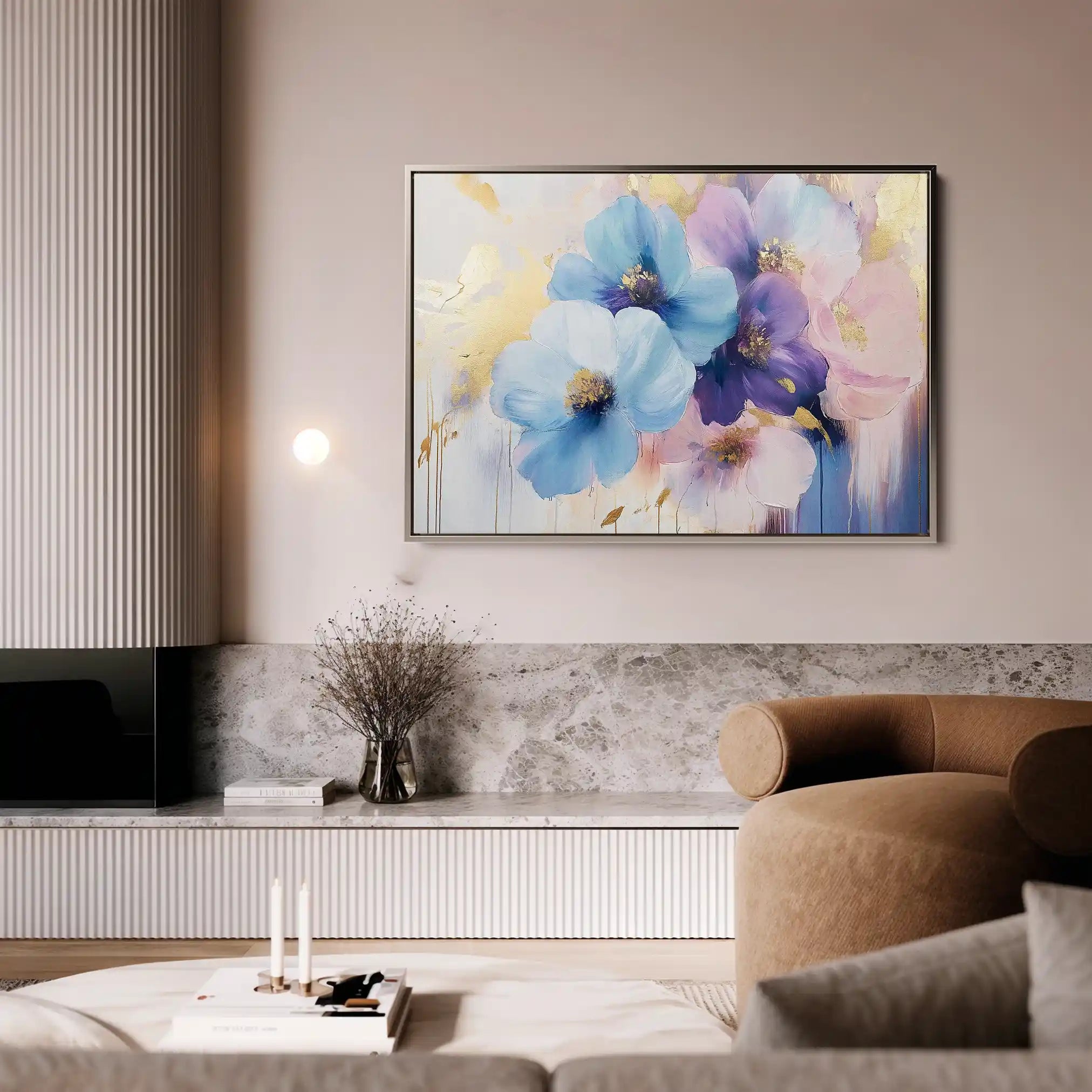 Floral Canvas Wall Art WAD894-F 90 x 60 cm / Stretched on hidden frame