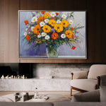 Floral Canvas Wall Art WAD895-F 90 x 60 cm / Stretched on hidden frame