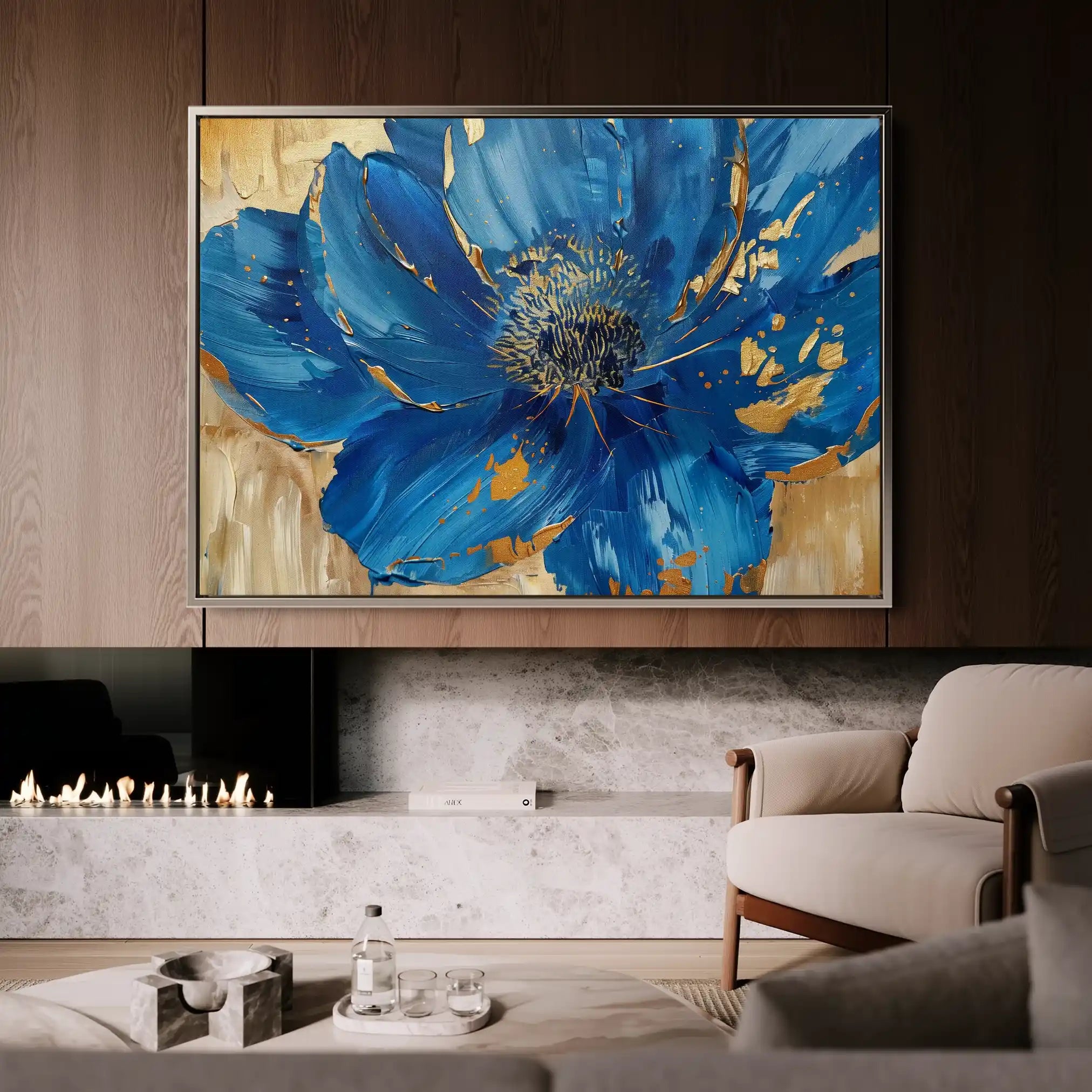 Floral Canvas Wall Art WAD897-F 90 x 60 cm / Stretched on hidden frame
