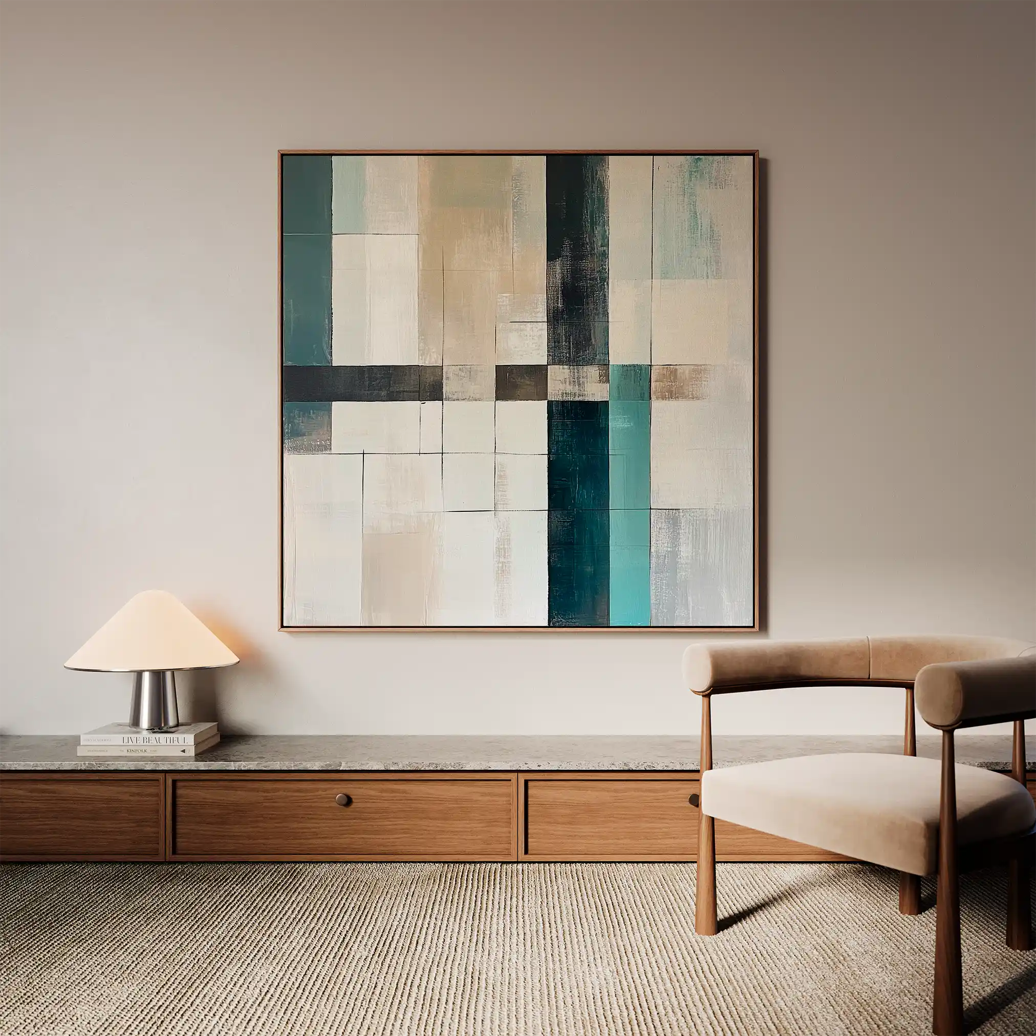 Abstract 898 Canvas Art 60 x 60 cm / Stretched on hidden frame