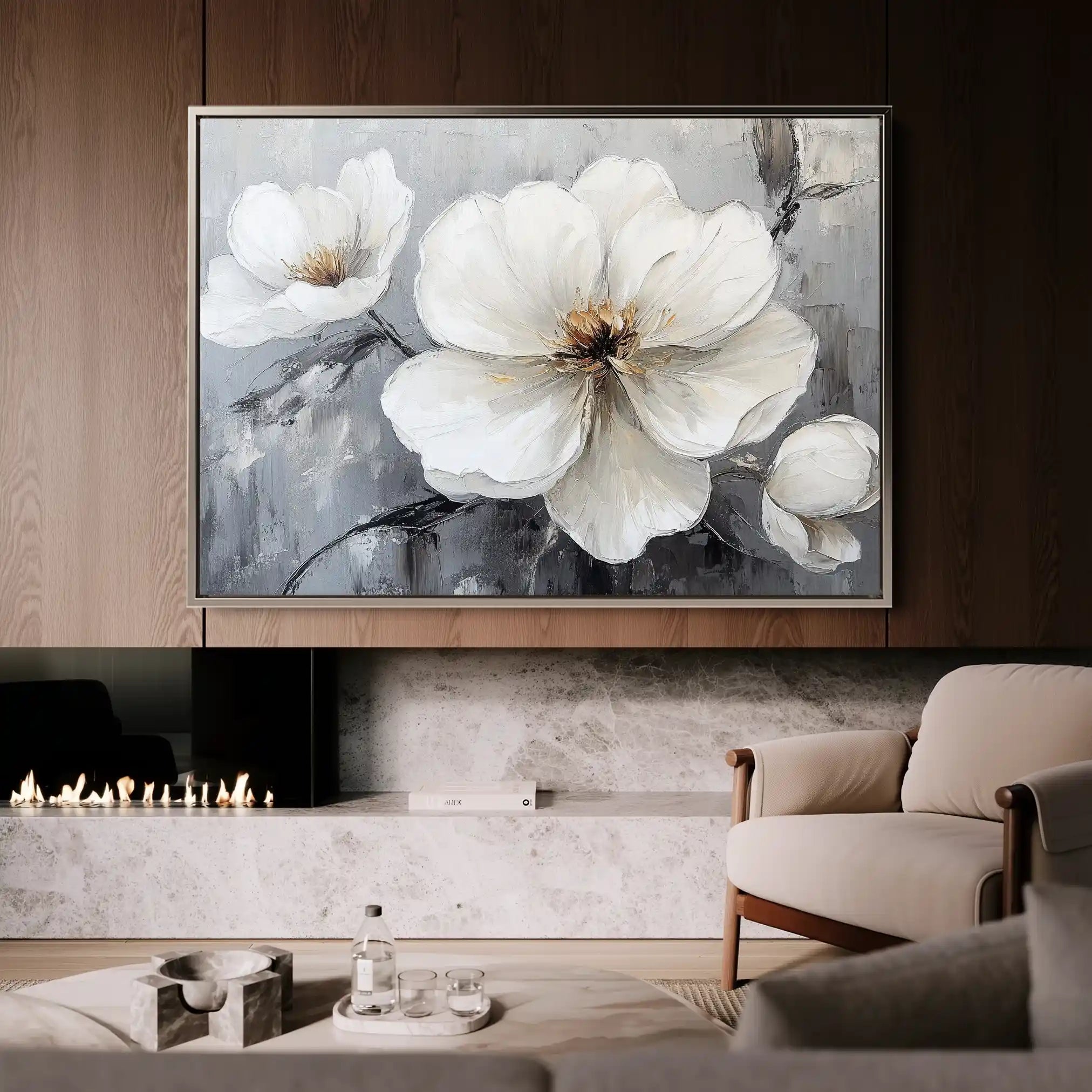 Floral Canvas Wall Art WAD899-F 90 x 60 cm / Stretched on hidden frame