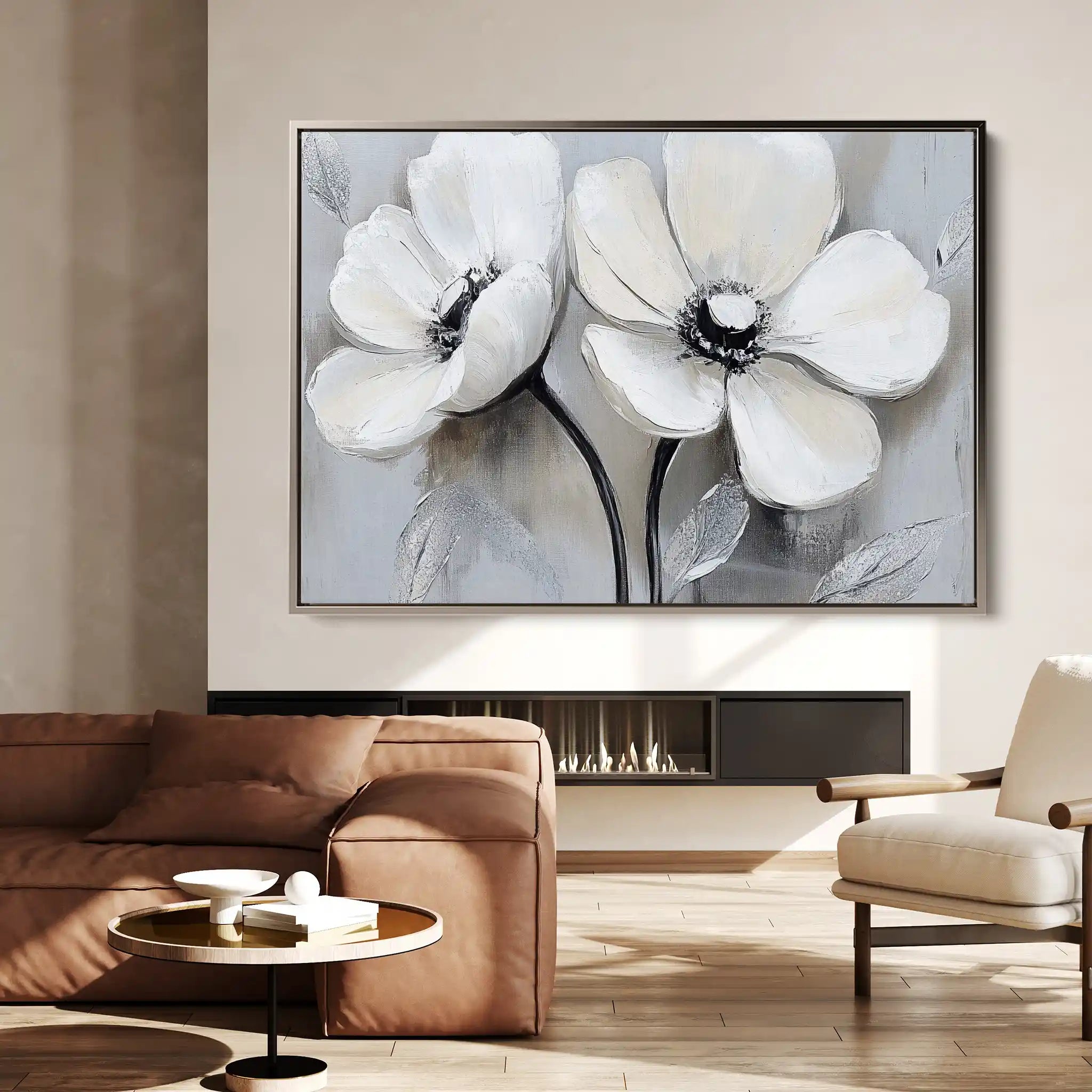 Floral Canvas Wall Art WAD902-F 90 x 60 cm / Stretched on hidden frame