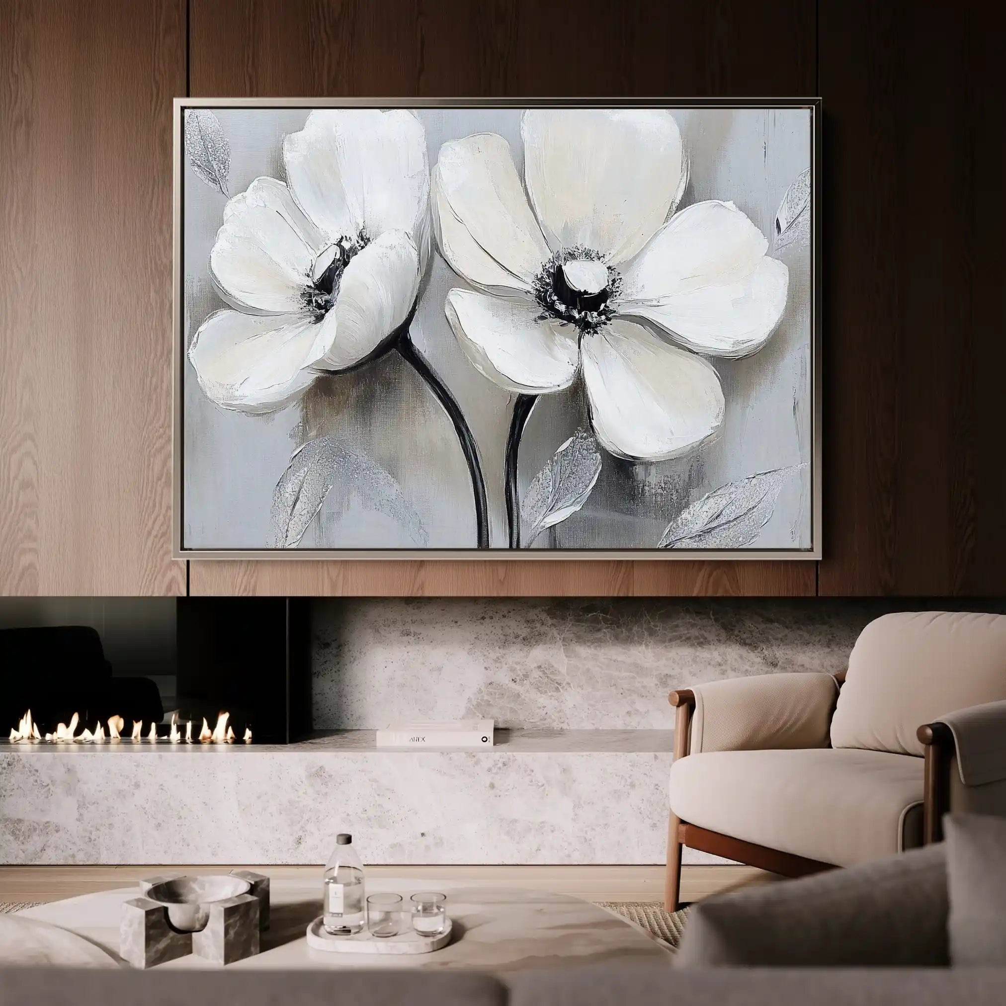 Floral Canvas Wall Art WAD902-F 90 x 60 cm / Stretched on hidden frame