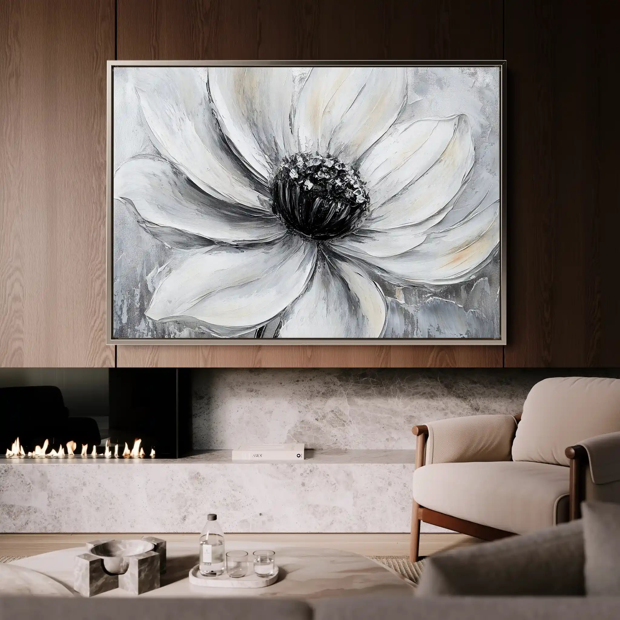 Floral Canvas Wall Art WAD904-F 90 x 60 cm / Stretched on hidden frame