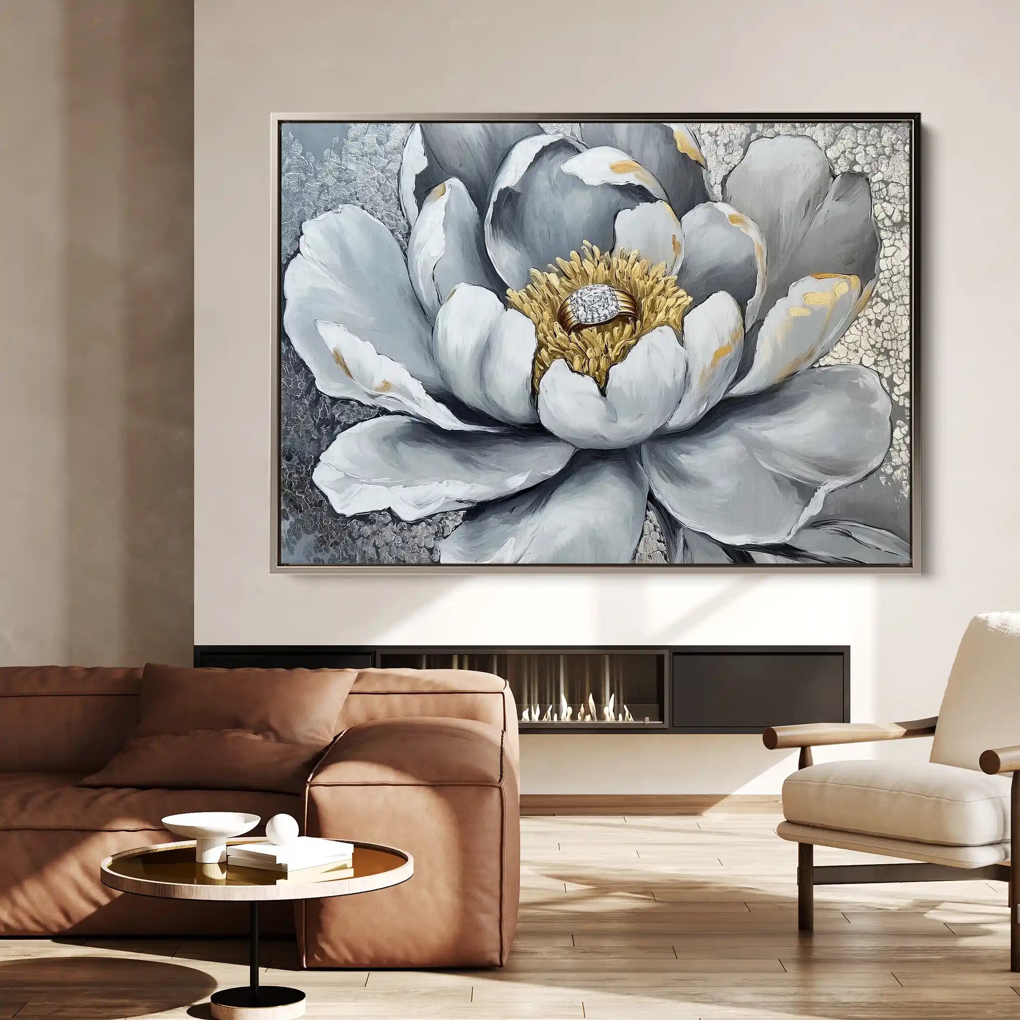 Floral Canvas Wall Art WAD911-F 90 x 60 cm / Stretched on hidden frame
