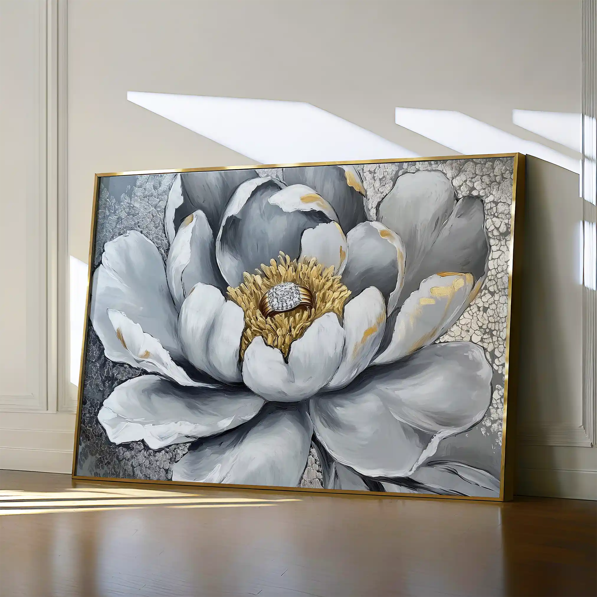 Floral Canvas Wall Art WAD911-F 90 x 60 cm / Stretched on hidden frame