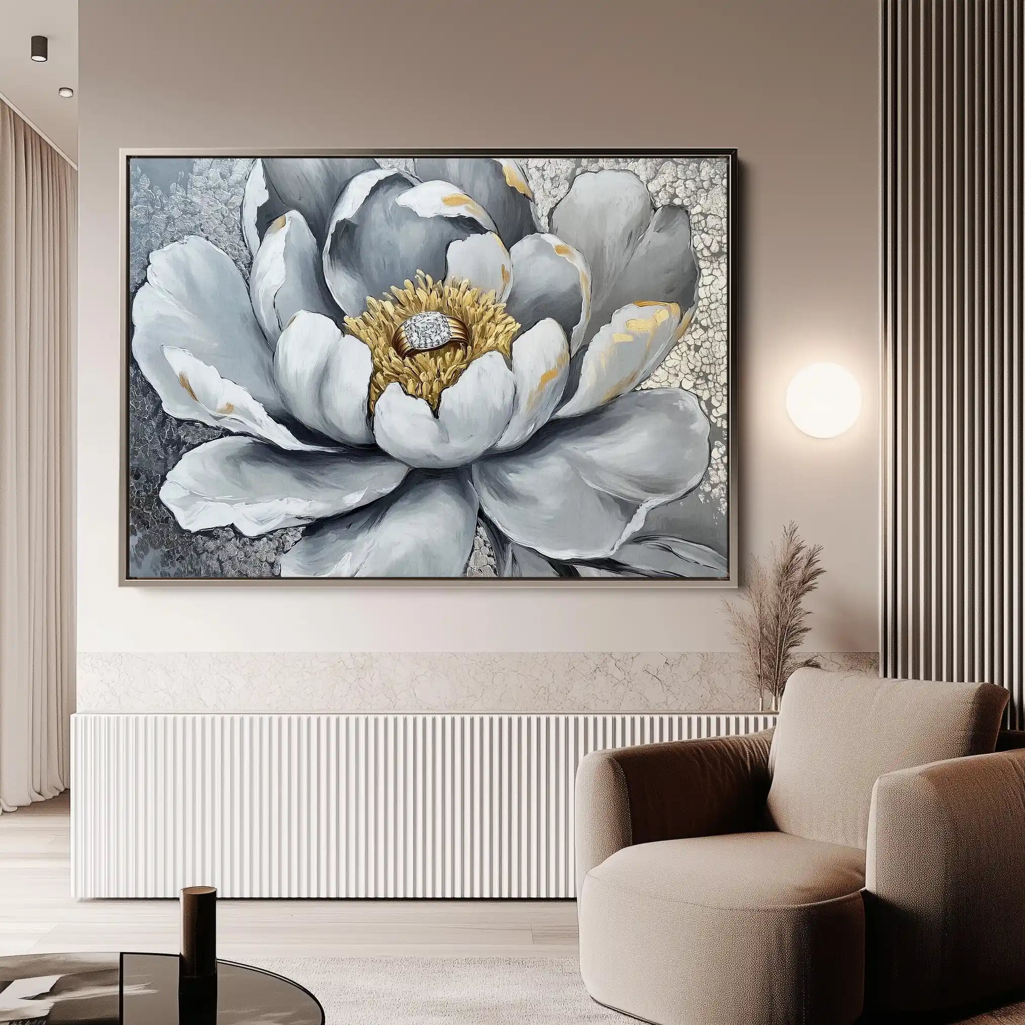 Floral Canvas Wall Art WAD911-F 90 x 60 cm / Stretched on hidden frame