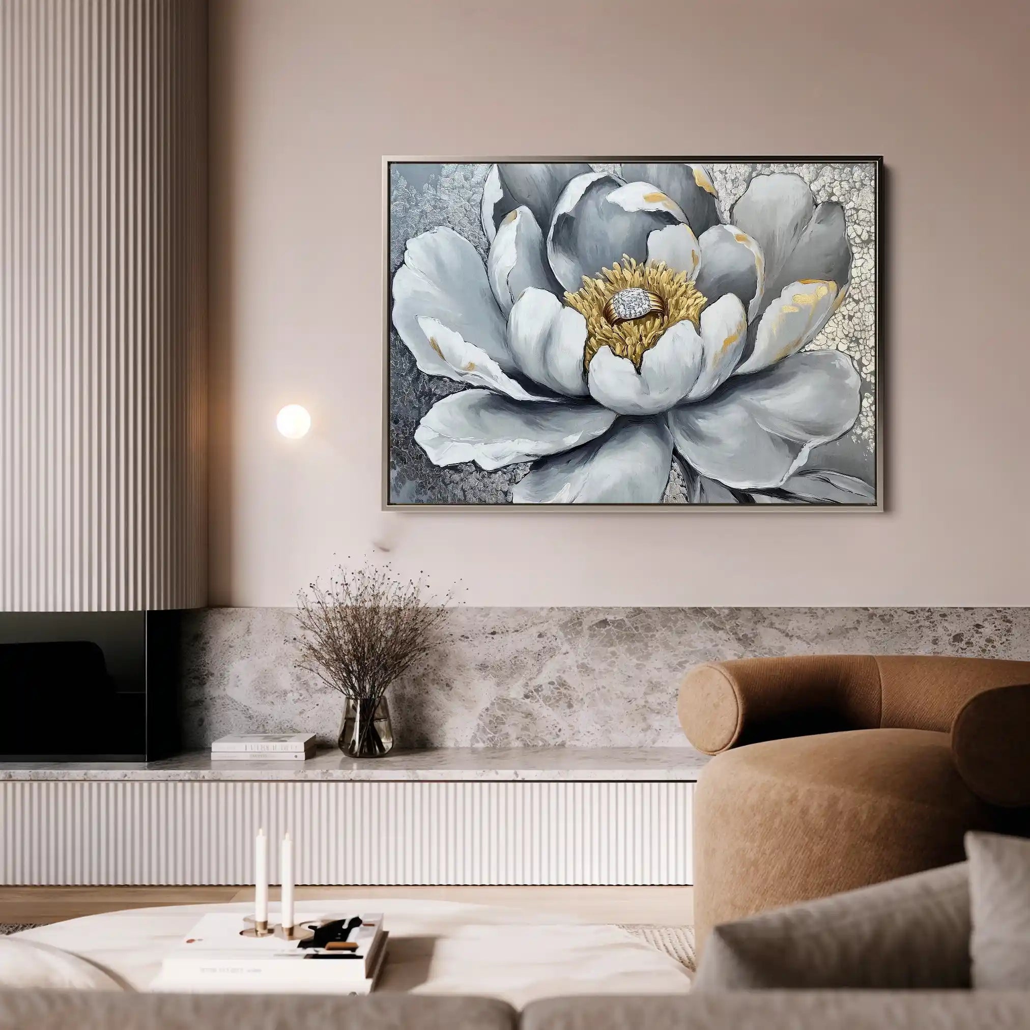 Floral Canvas Wall Art WAD911-F 90 x 60 cm / Stretched on hidden frame
