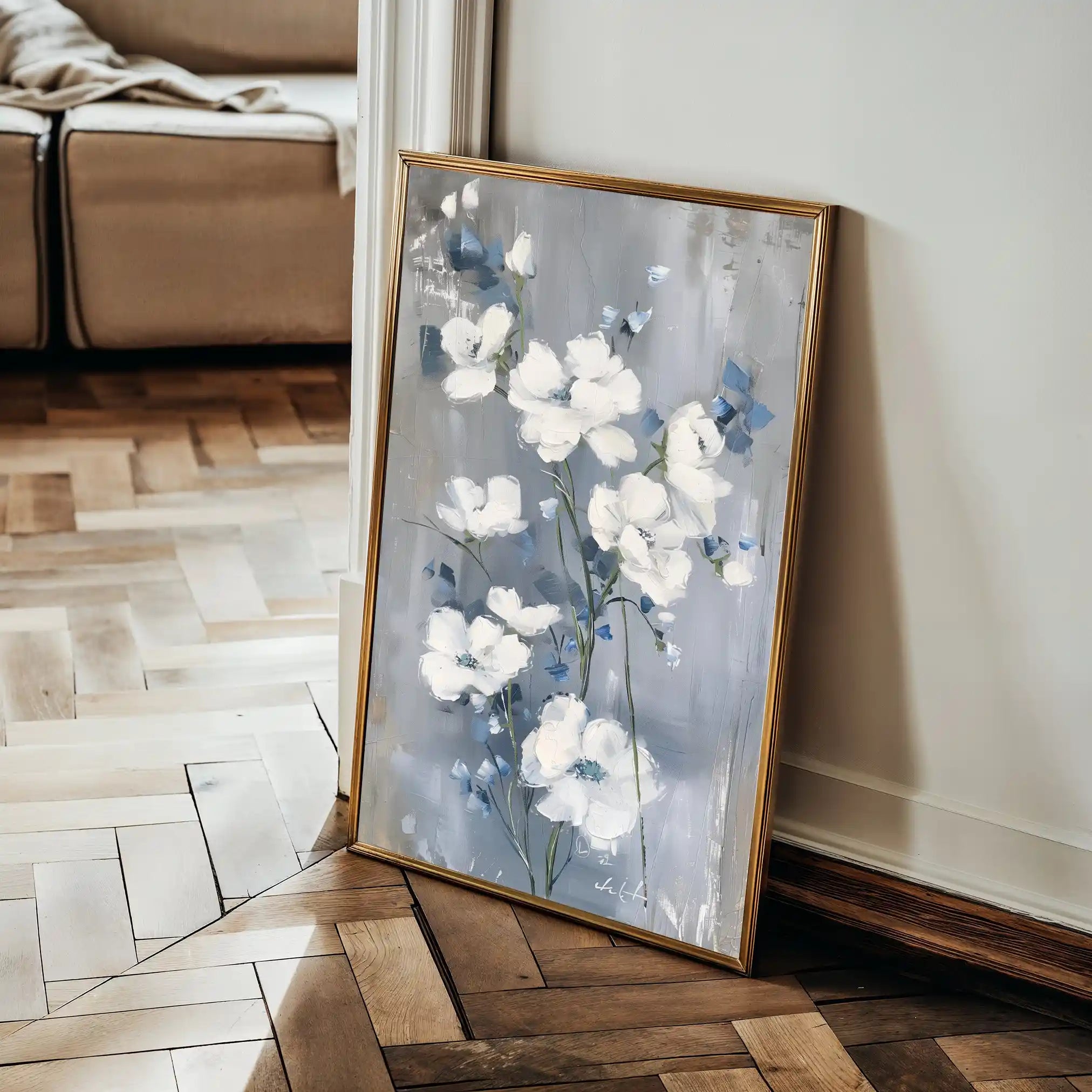 Floral Canvas Wall Art WAD912-F 90 x 60 cm / Stretched on hidden frame