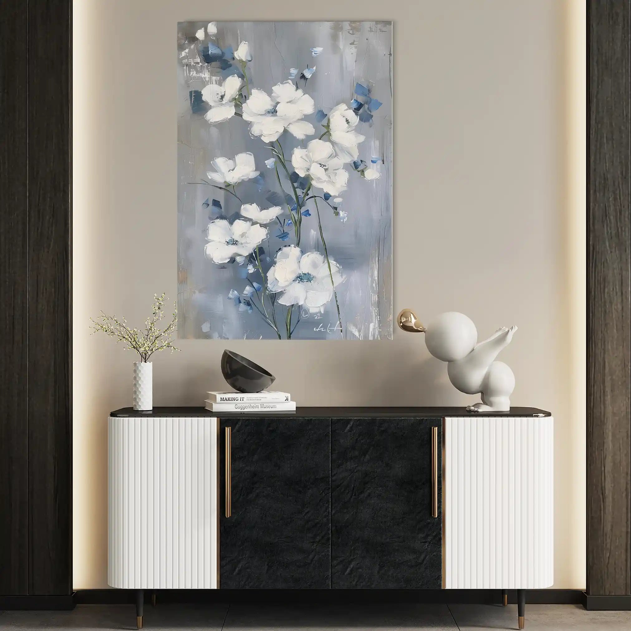 Floral Canvas Wall Art WAD912-F 90 x 60 cm / Stretched on hidden frame
