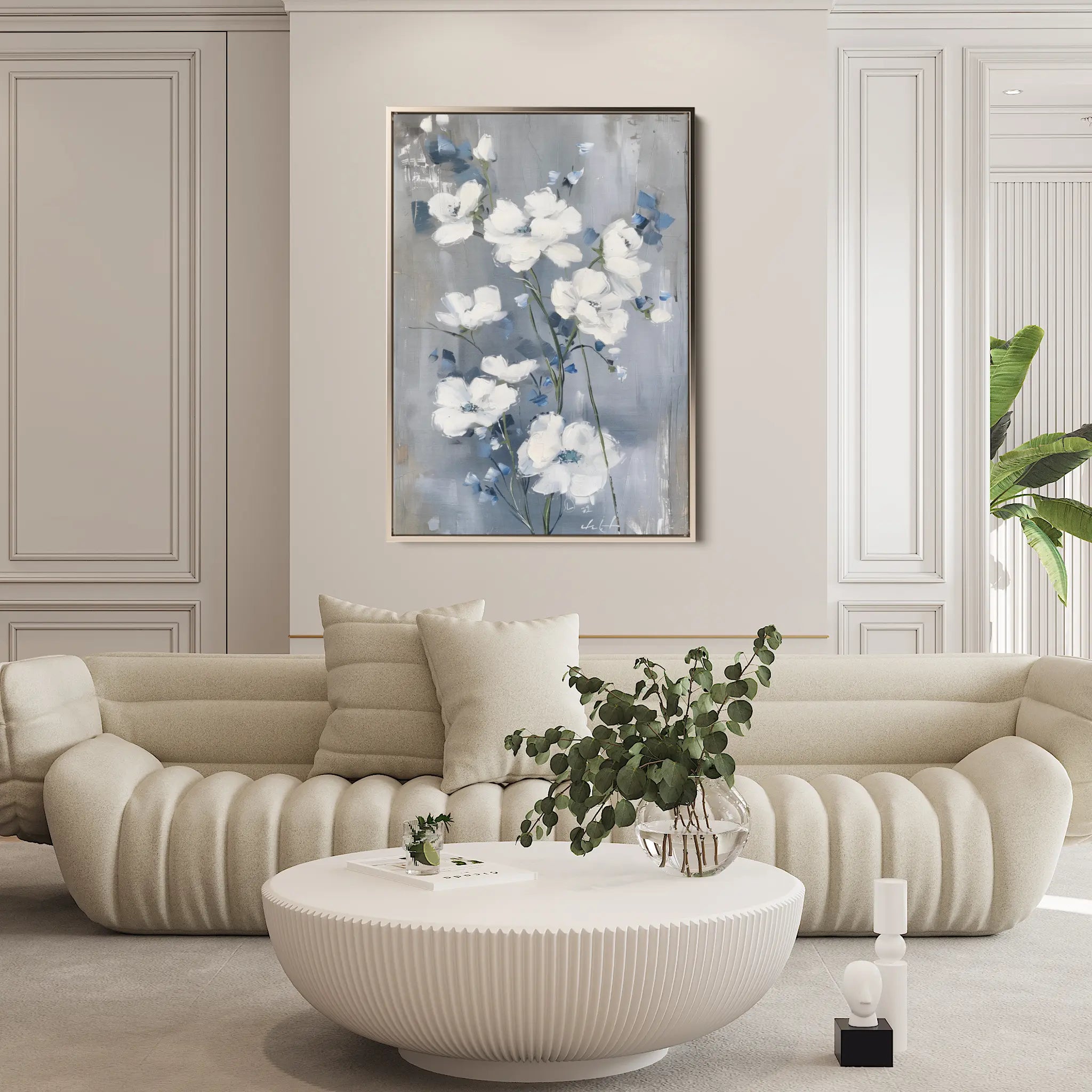 Floral Canvas Wall Art WAD912-F 90 x 60 cm / Stretched on hidden frame