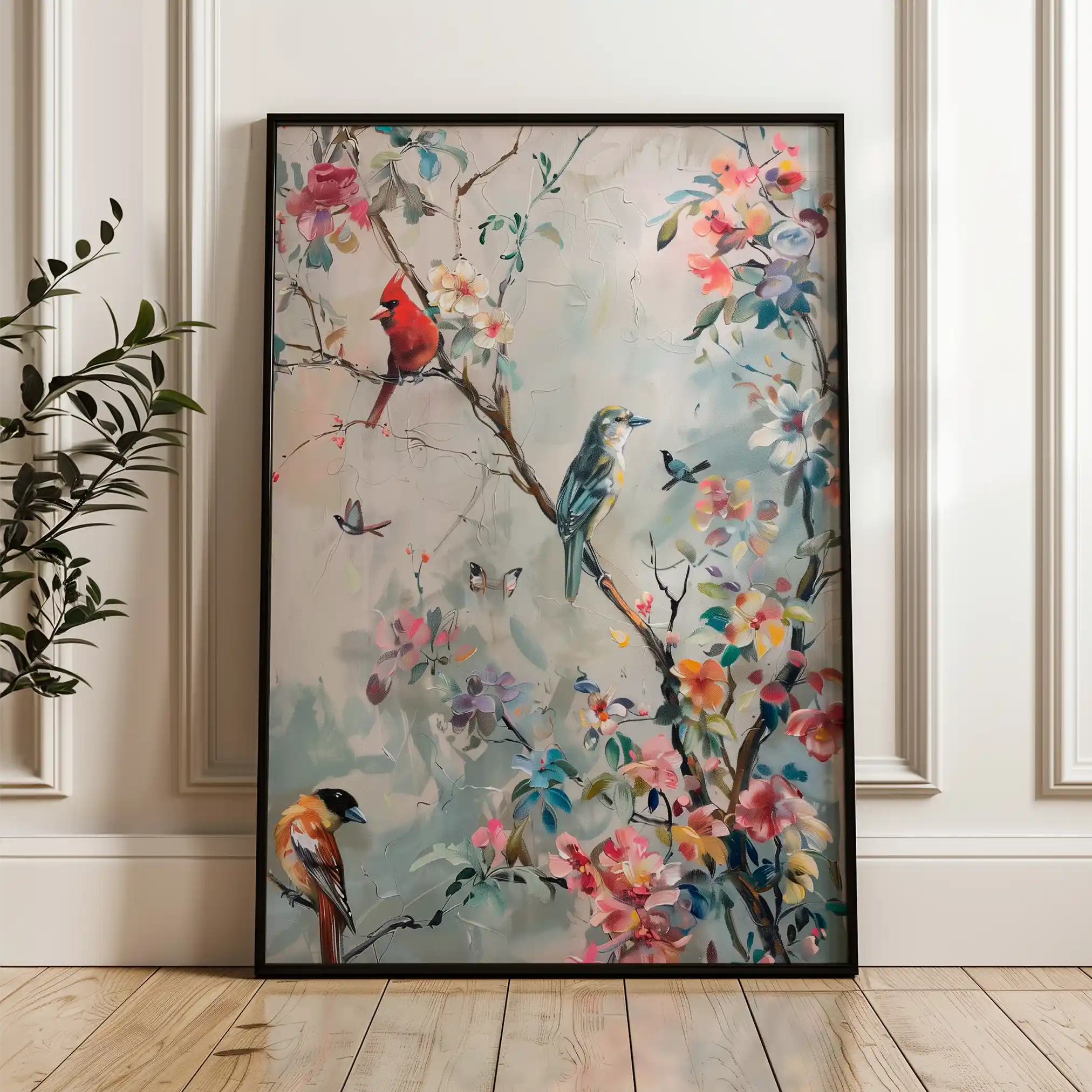 Floral Canvas Wall Art WAD914-F 90 x 60 cm / Stretched on hidden frame