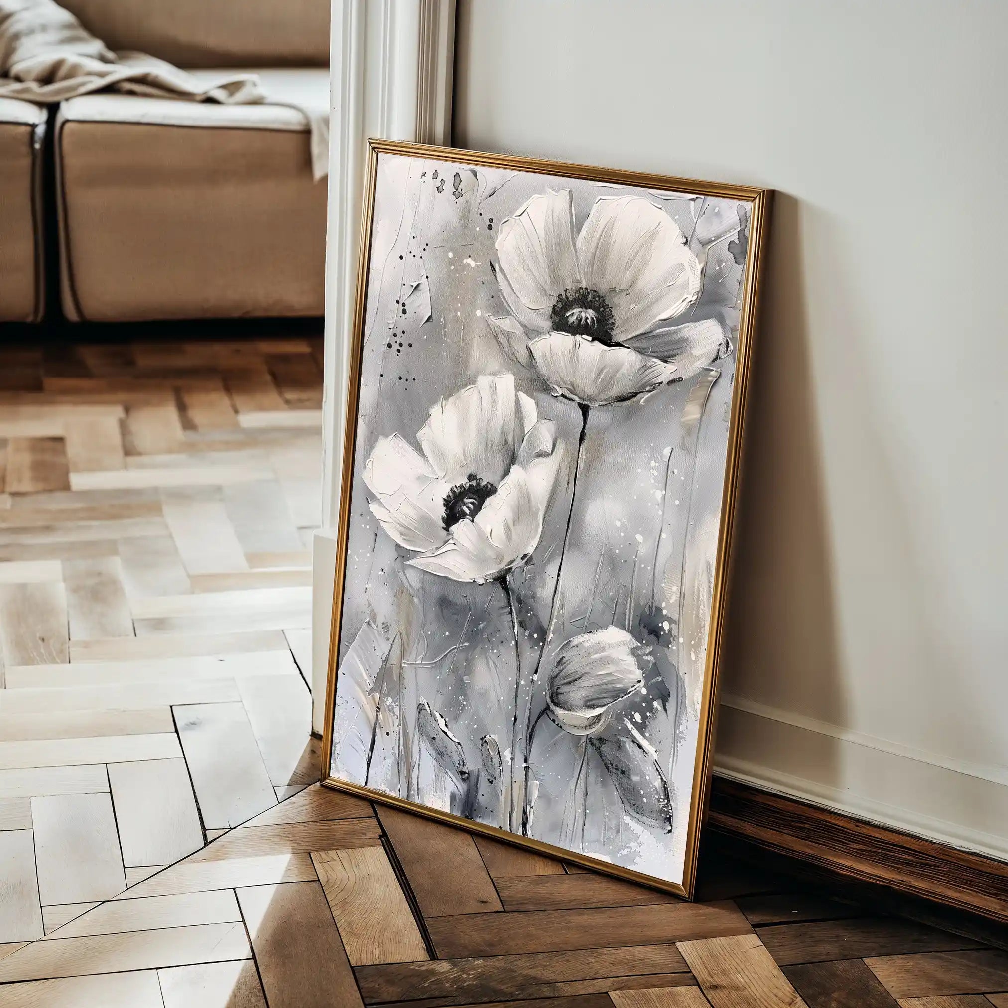 Floral Canvas Wall Art WAD916-F 90 x 60 cm / Stretched on hidden frame