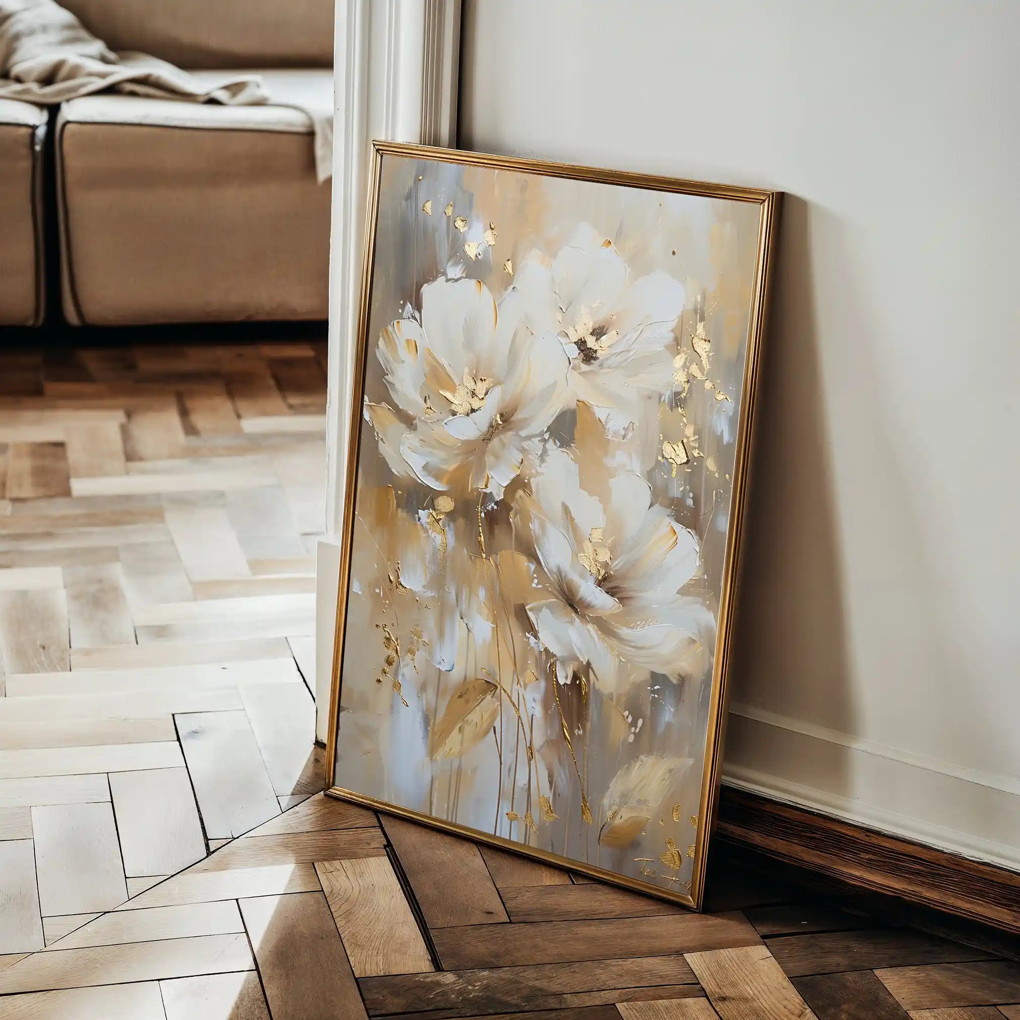 Floral Canvas Wall Art WAD918-F 90 x 60 cm / Stretched on hidden frame