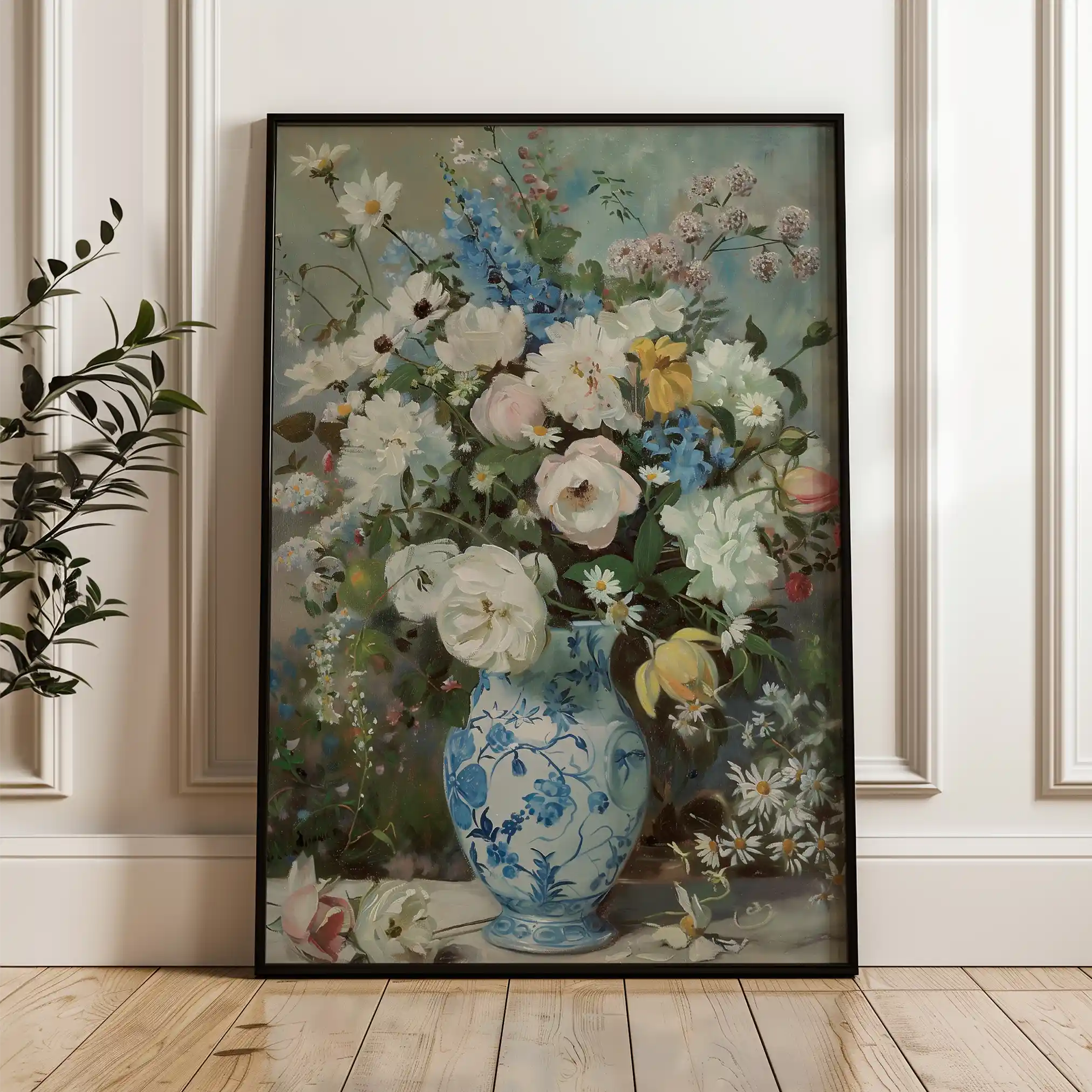 Floral Canvas Wall Art WAD921-F 90 x 60 cm / Stretched on hidden frame