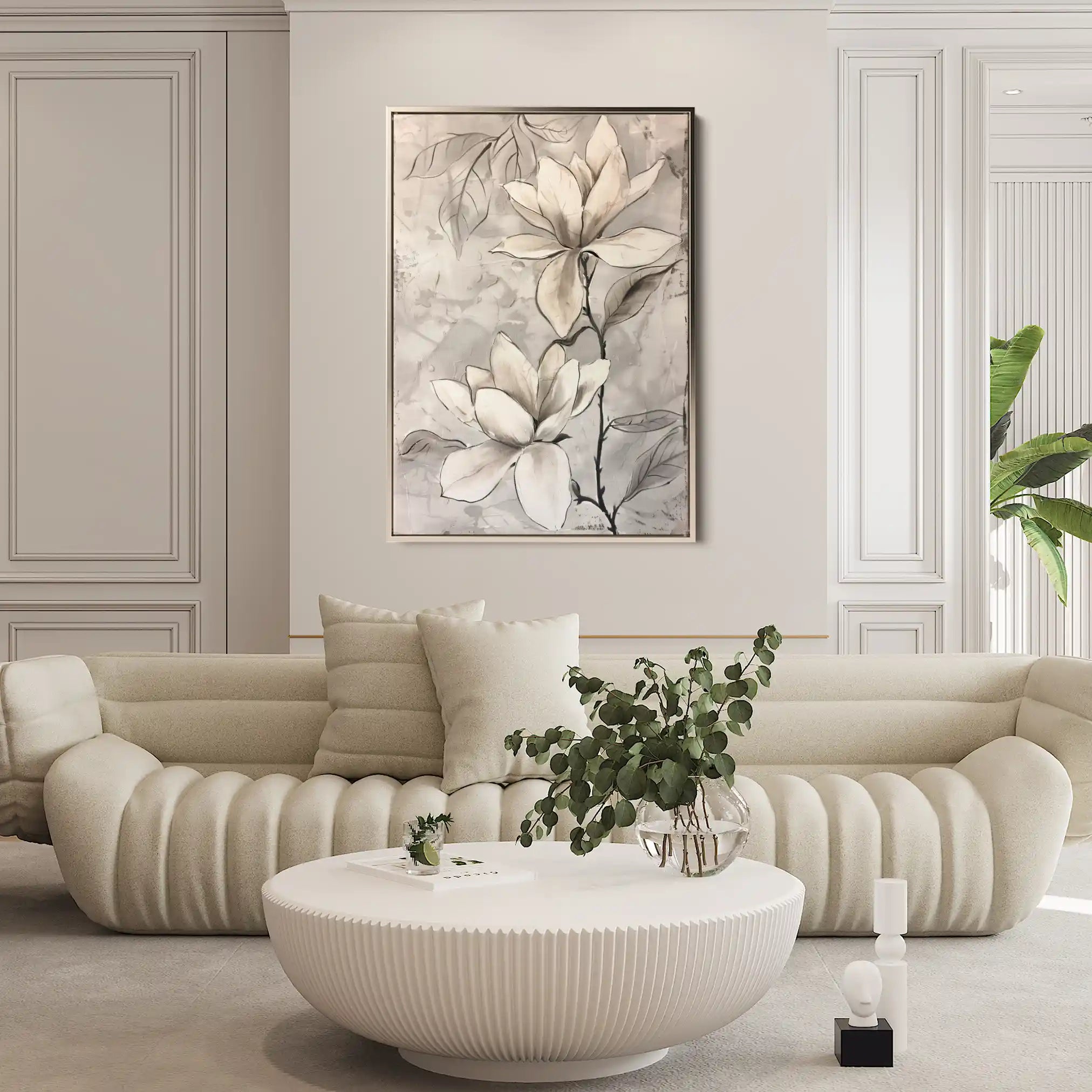 Floral Canvas Wall Art WAD923-F 90 x 60 cm / Stretched on hidden frame