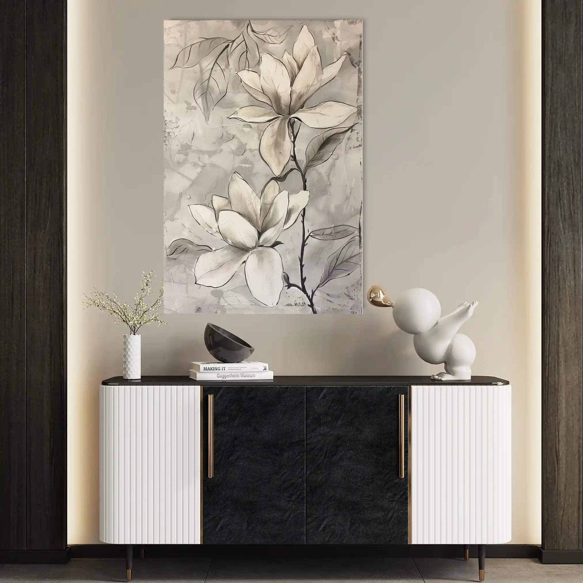 Floral Canvas Wall Art WAD923-F 90 x 60 cm / Stretched on hidden frame