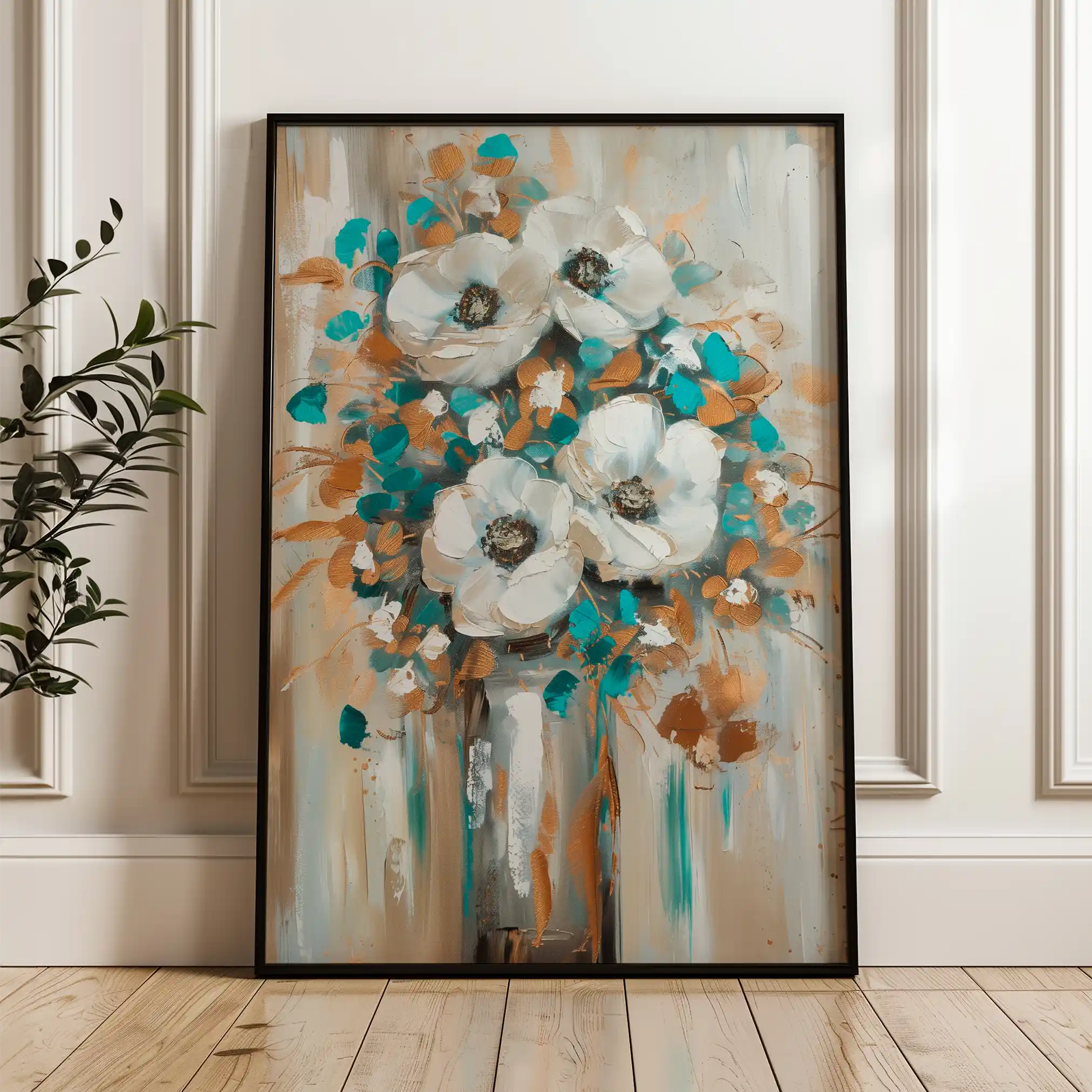 Floral Canvas Wall Art WAD924-F 90 x 60 cm / Stretched on hidden frame