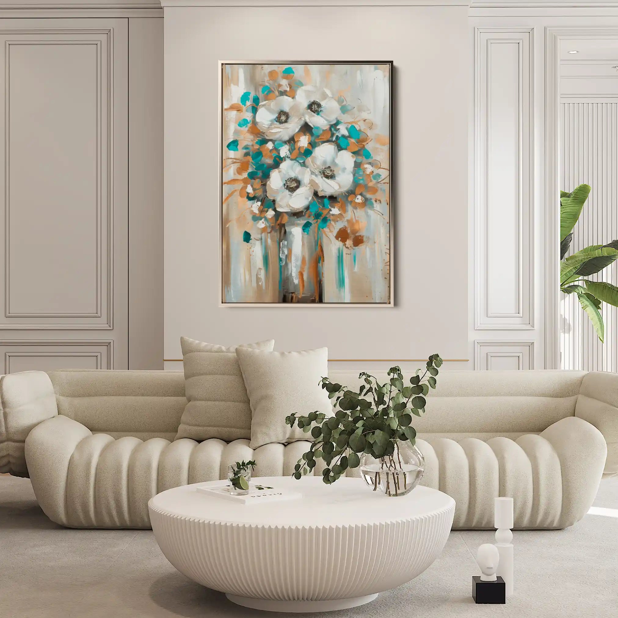 Floral Canvas Wall Art WAD924-F 90 x 60 cm / Stretched on hidden frame