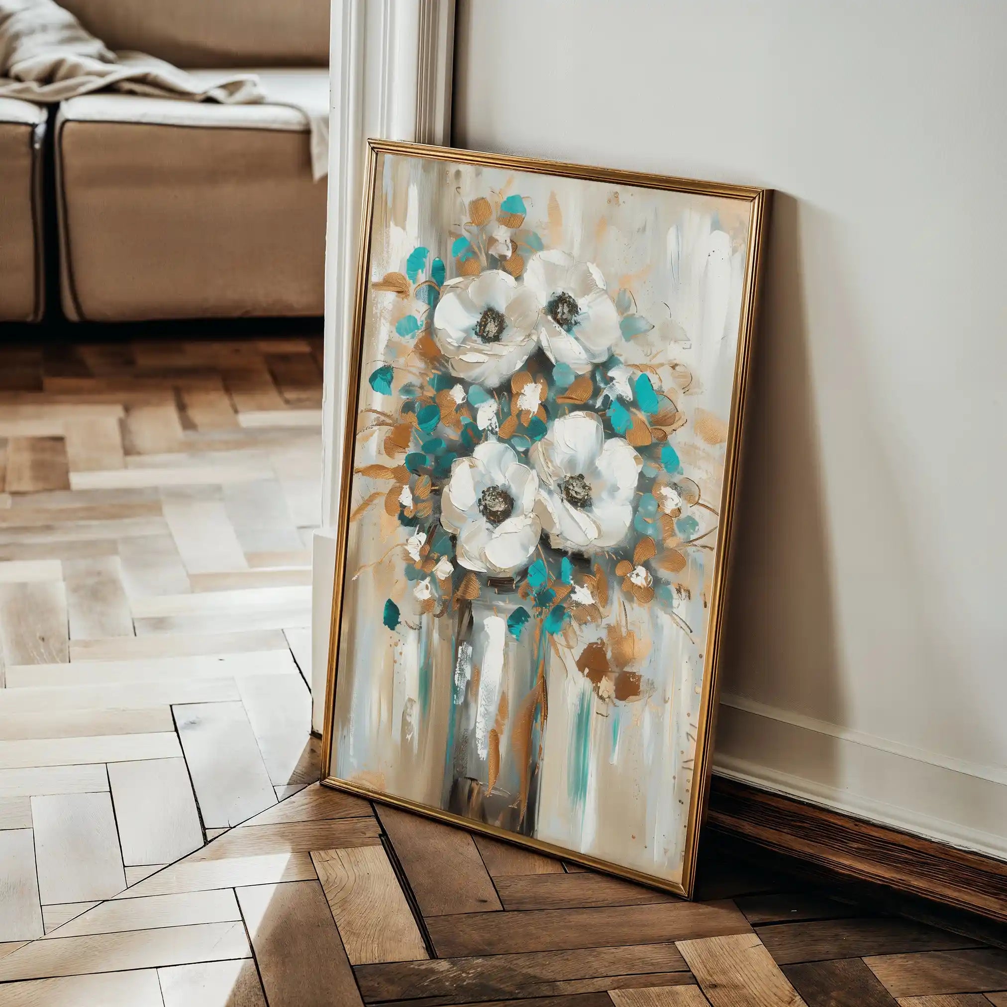 Floral Canvas Wall Art WAD924-F 90 x 60 cm / Stretched on hidden frame