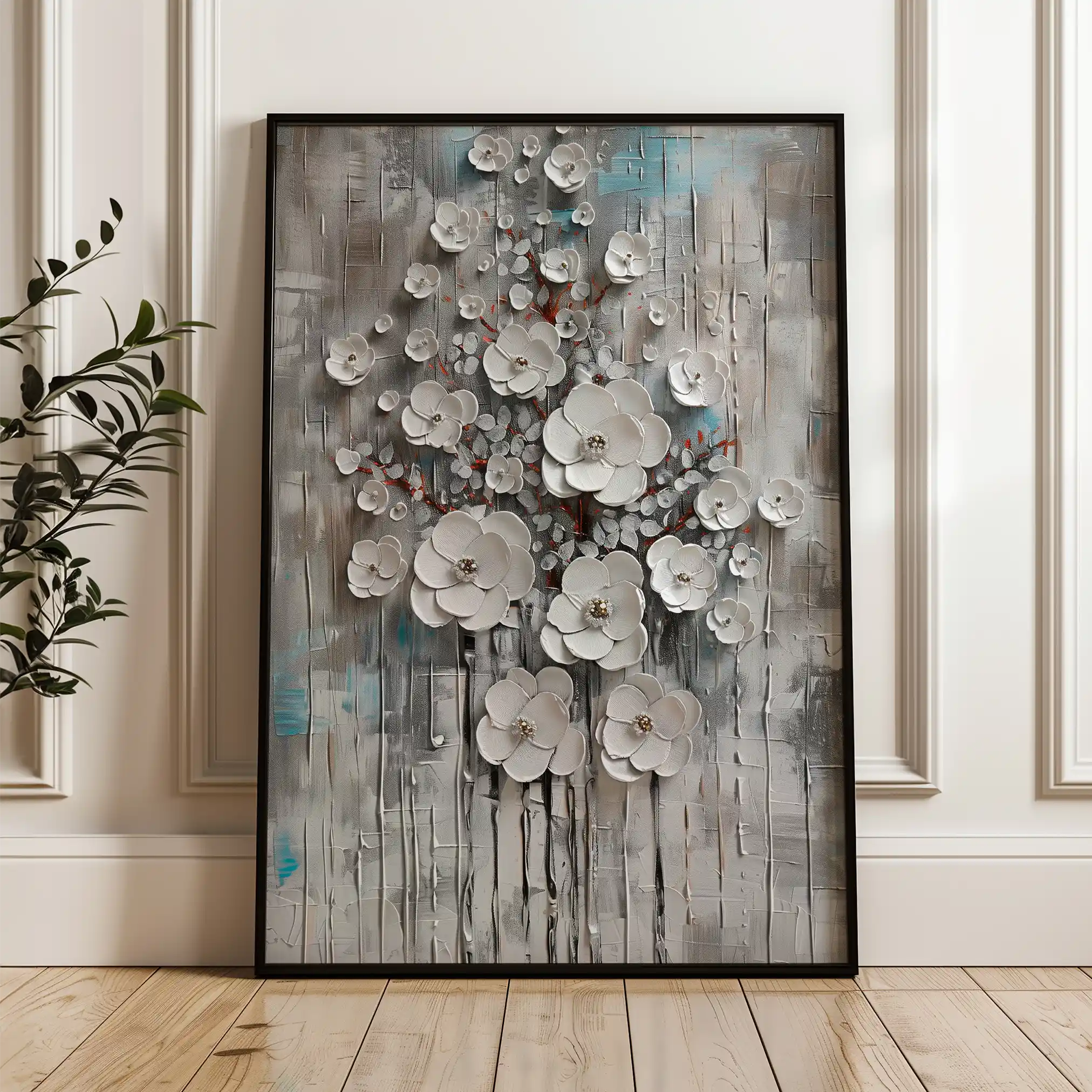 Floral Canvas Wall Art WAD927-F 90 x 60 cm / Stretched on hidden frame