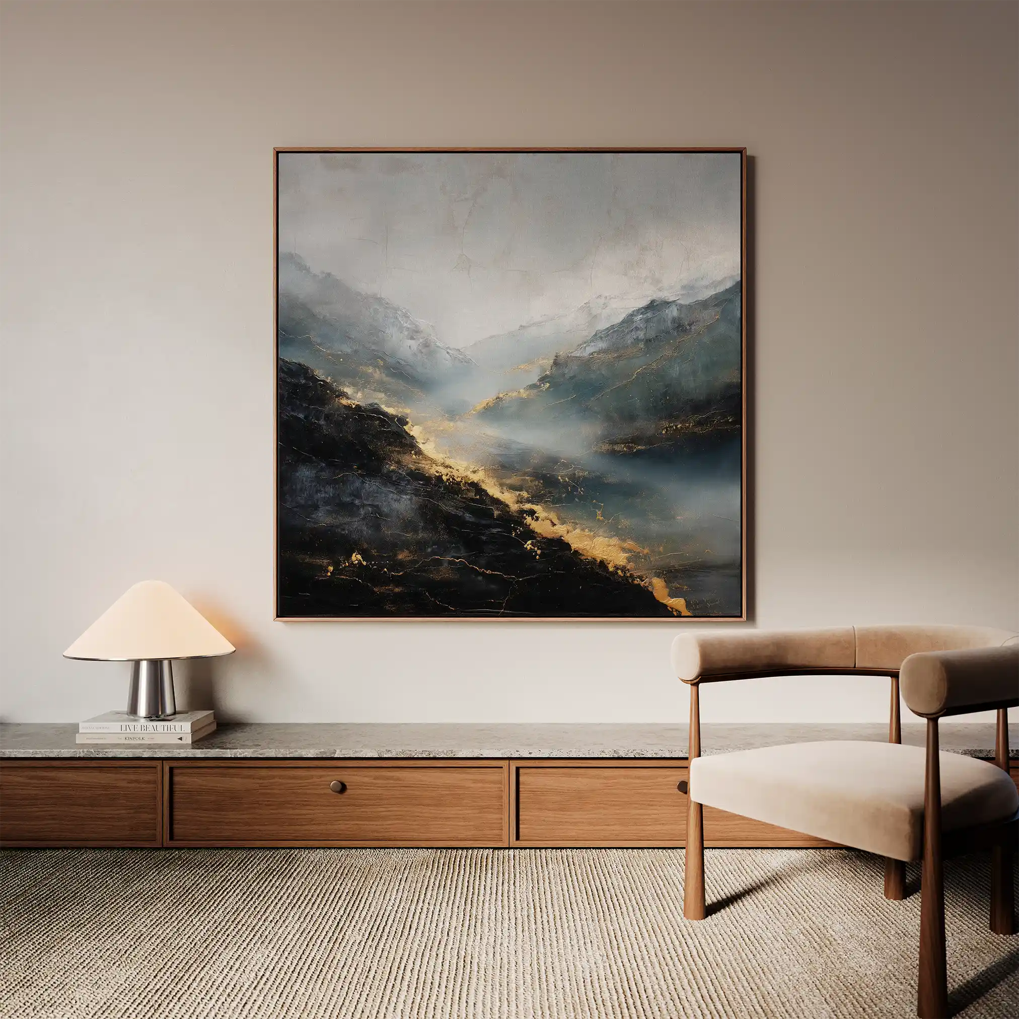 Abstract 928 Canvas Art 60 x 60 cm / Stretched on hidden frame