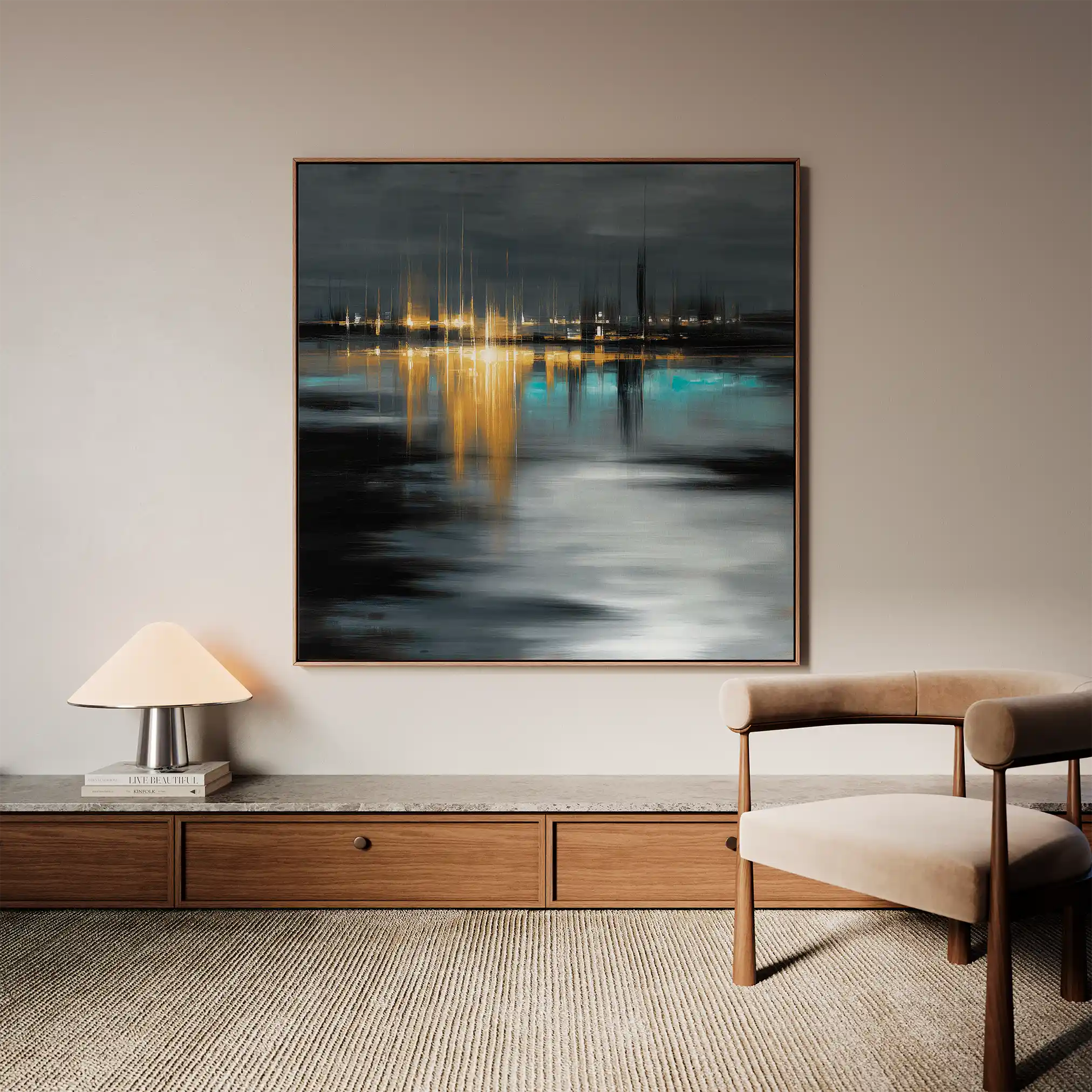 Abstract 929 Canvas Art 60 x 60 cm / Stretched on hidden frame