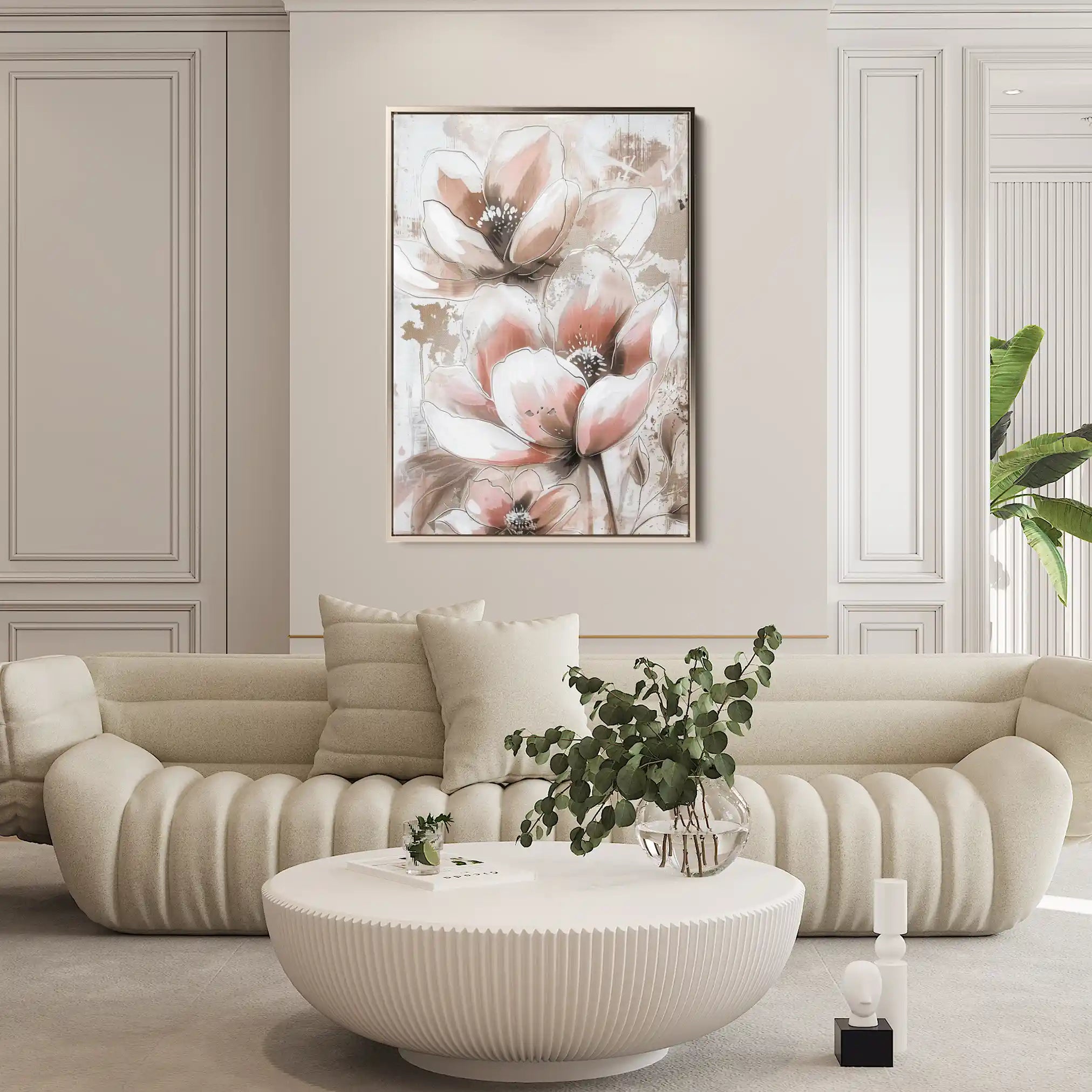 Floral Canvas Wall Art WAD929-F 90 x 60 cm / Stretched on hidden frame