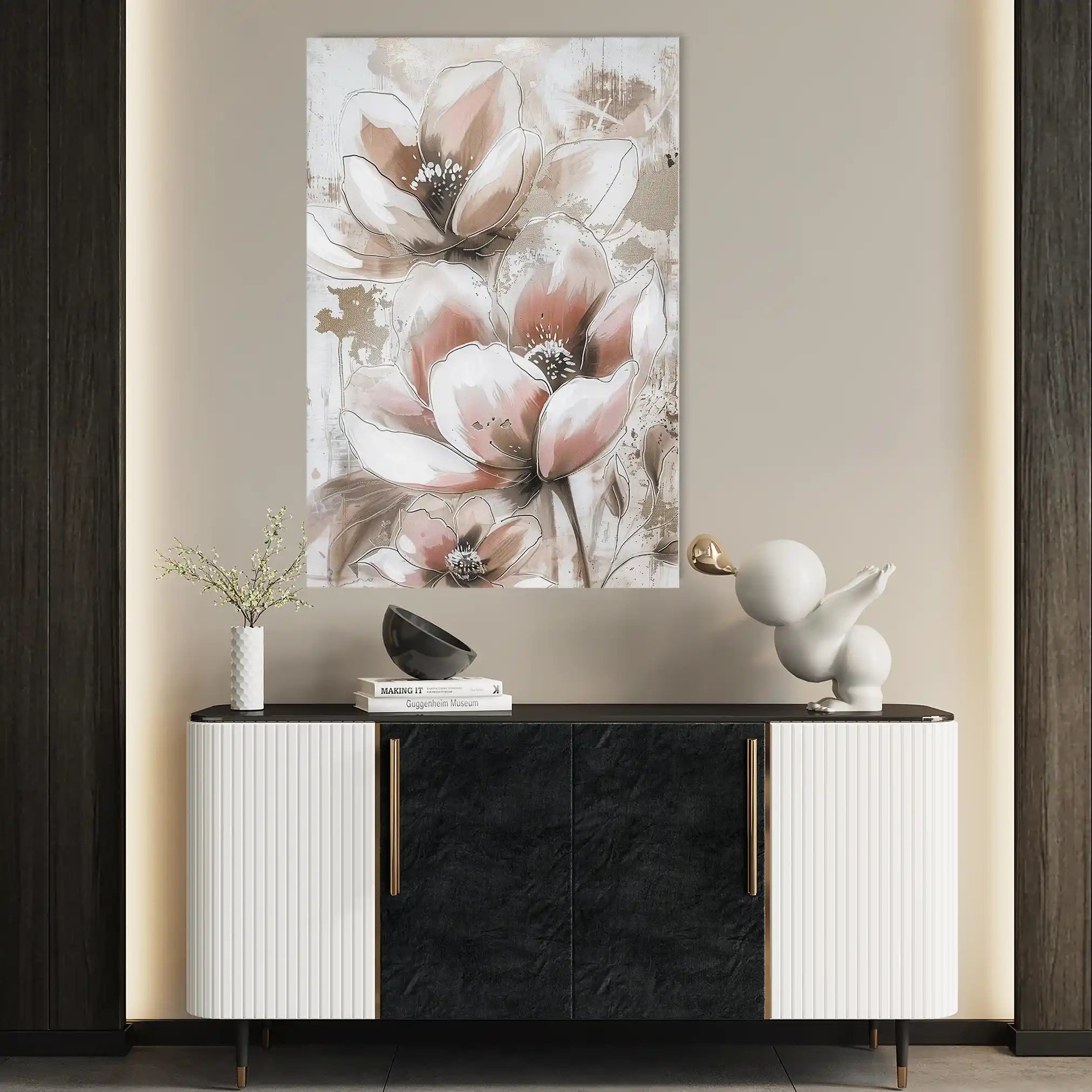 Floral Canvas Wall Art WAD929-F 90 x 60 cm / Stretched on hidden frame