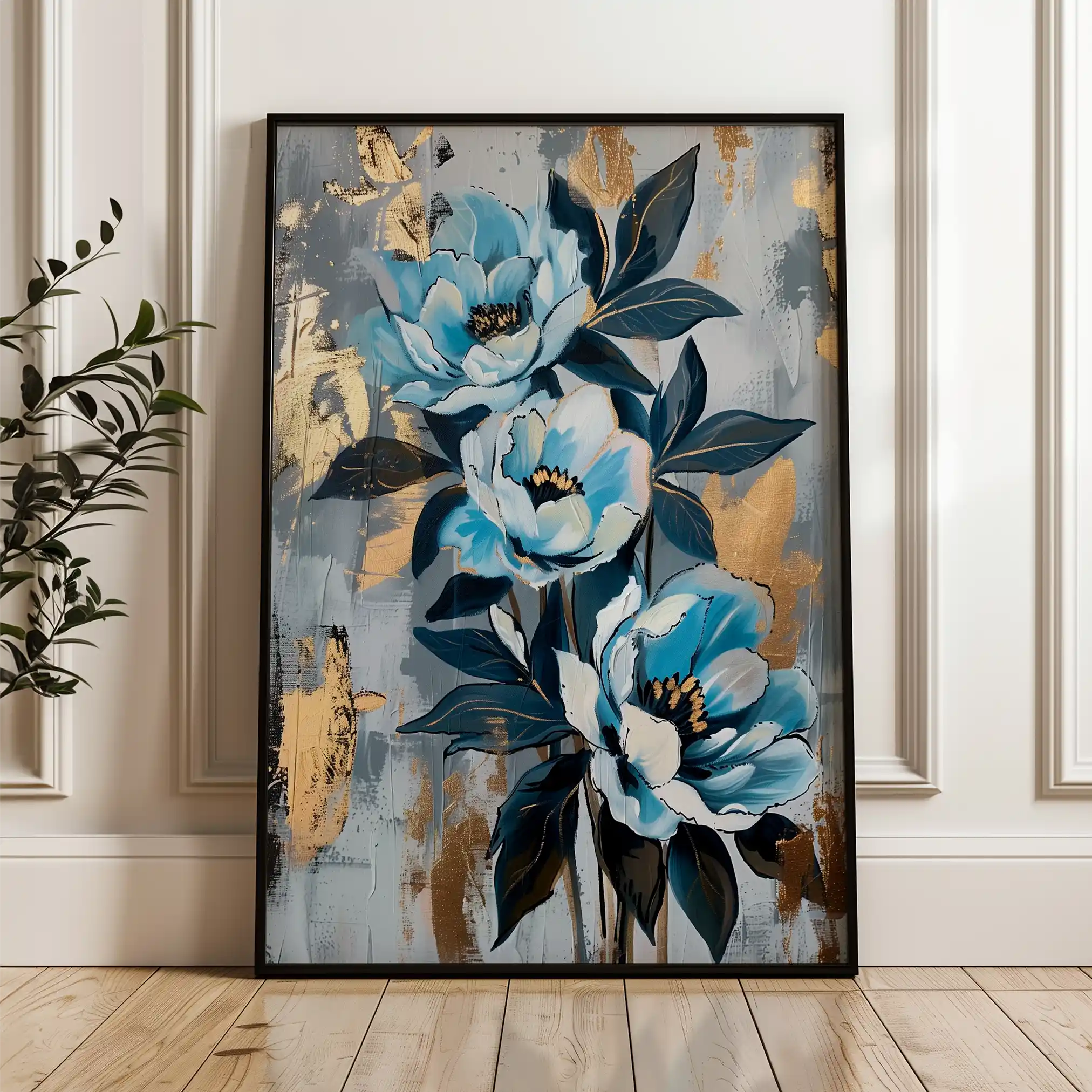 Floral Canvas Wall Art WAD930-F 90 x 60 cm / Stretched on hidden frame