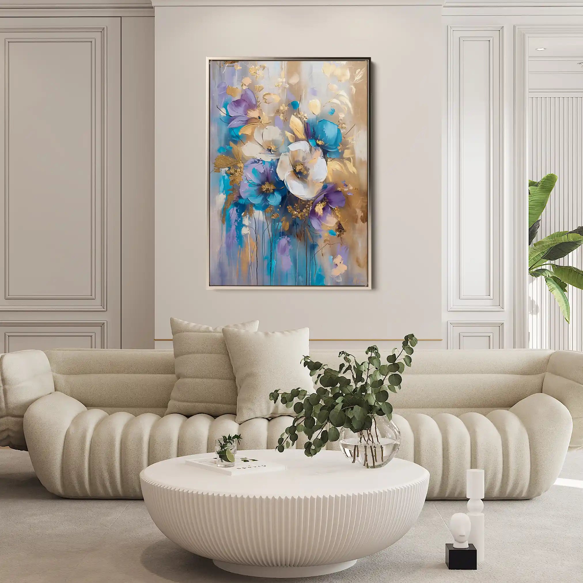 Floral Canvas Wall Art WAD931-F 90 x 60 cm / Stretched on hidden frame