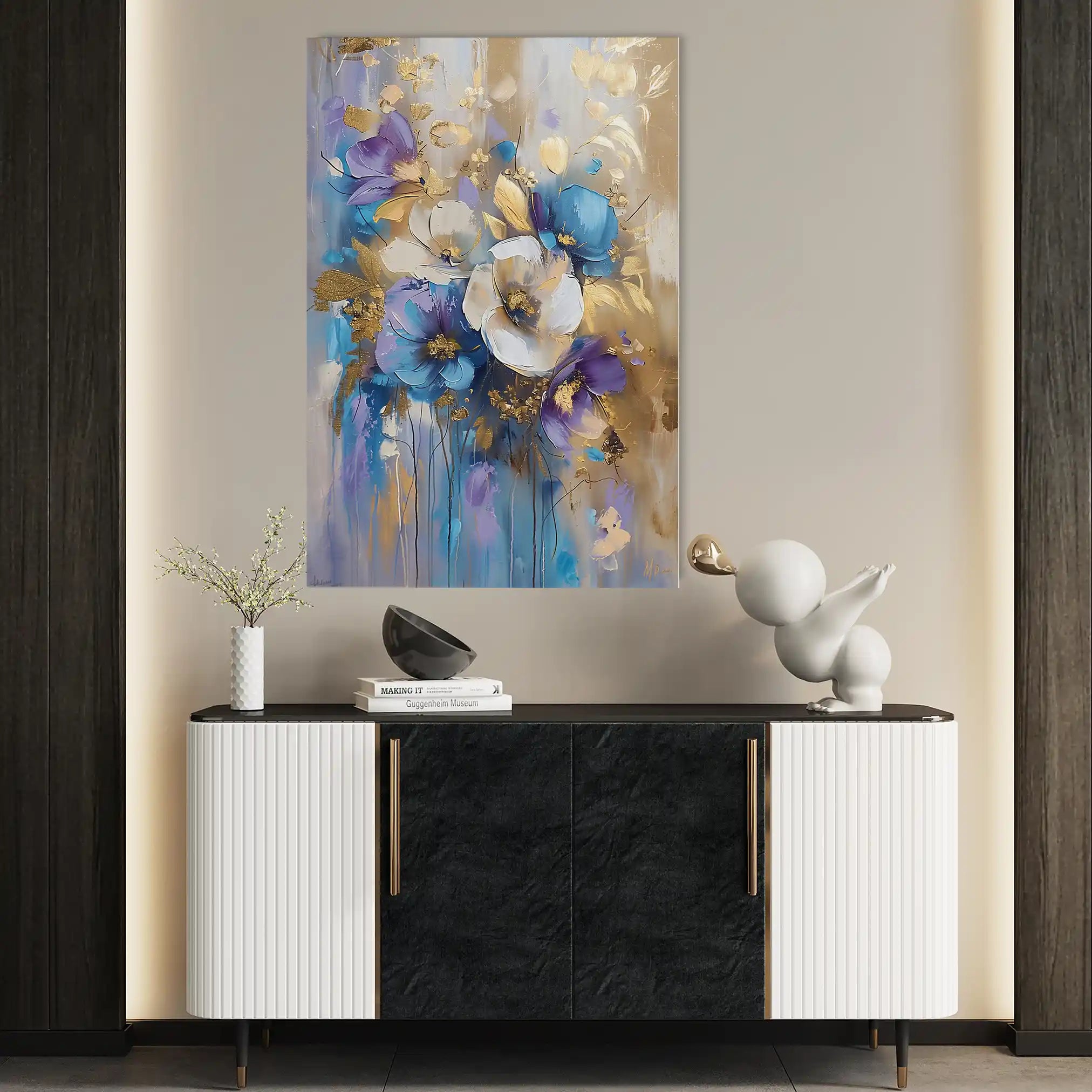 Floral Canvas Wall Art WAD931-F 90 x 60 cm / Stretched on hidden frame