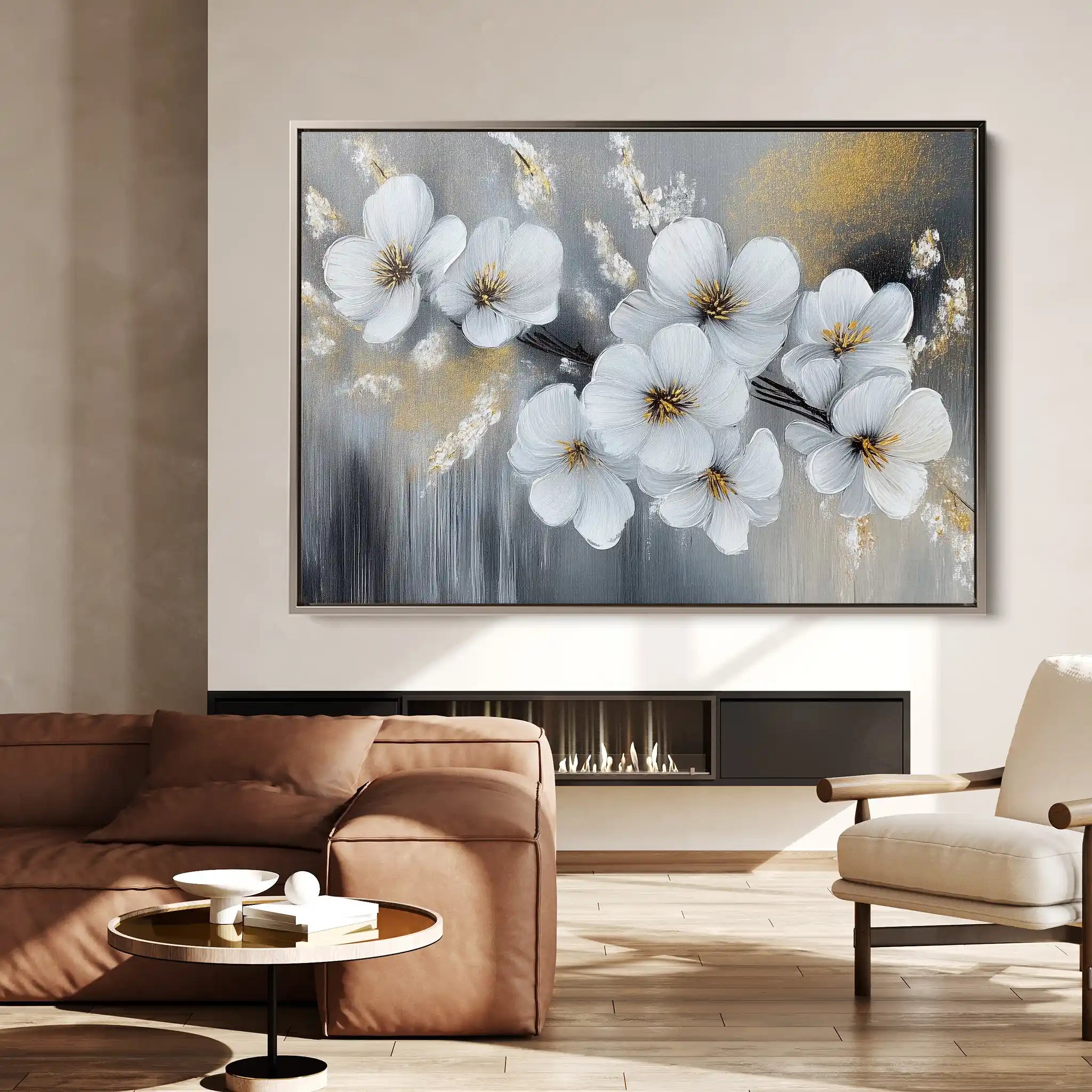 Floral Canvas Wall Art WAD945-F 90 x 60 cm / Stretched on hidden frame
