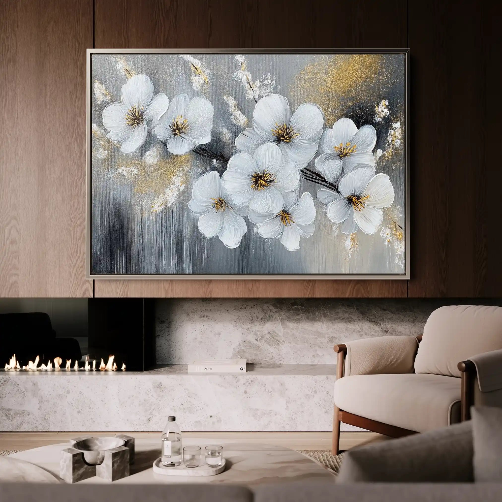 Floral Canvas Wall Art WAD945-F 90 x 60 cm / Stretched on hidden frame