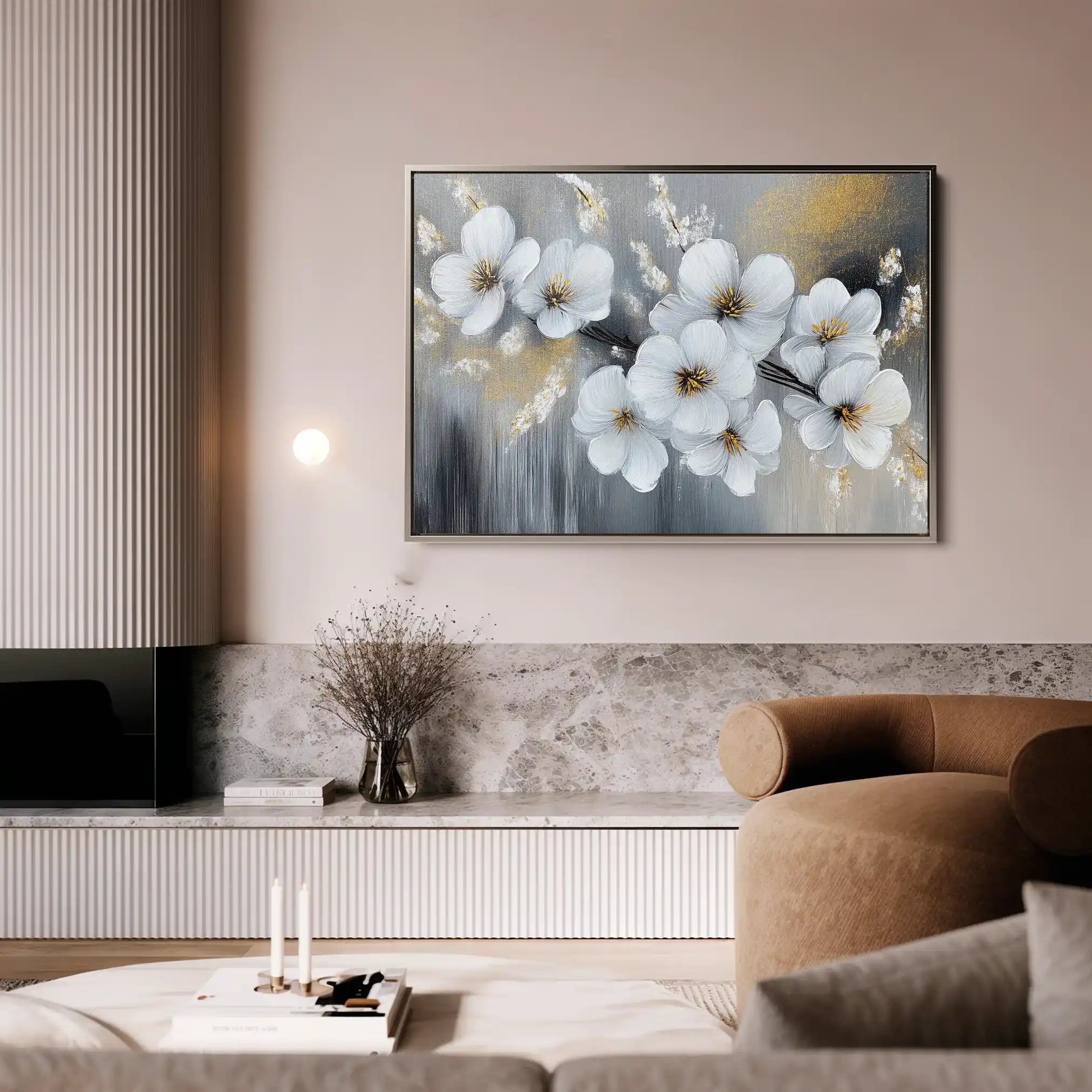 Floral Canvas Wall Art WAD945-F 90 x 60 cm / Stretched on hidden frame