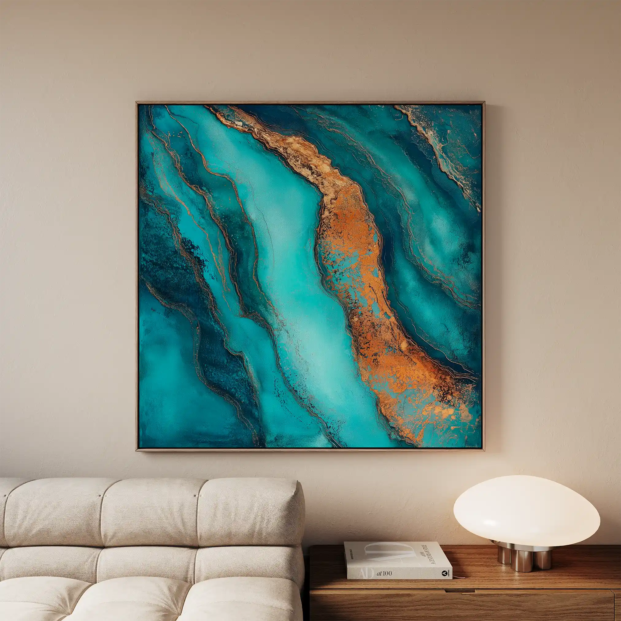 Abstract 947 Canvas Art 60 x 60 cm / Stretched on hidden frame